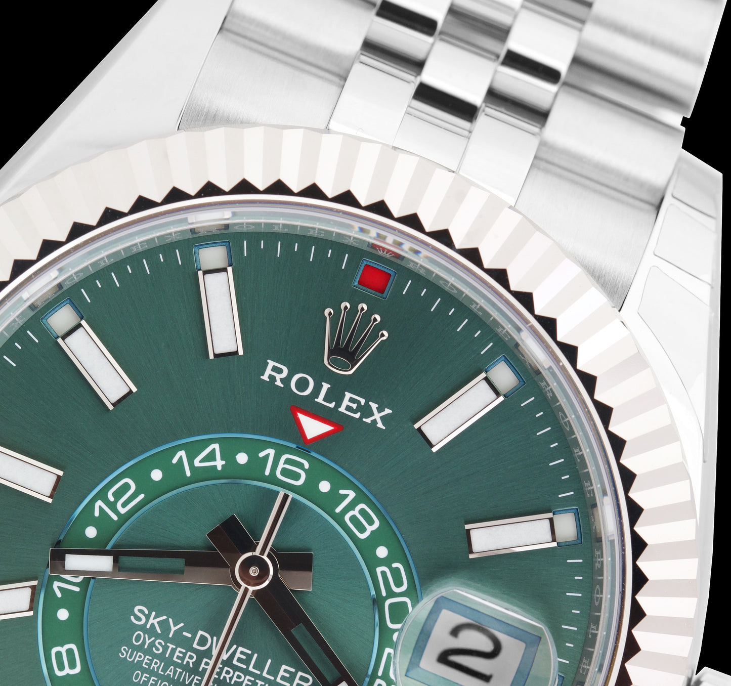 BRAND NEW 2023 PAPERS Rolex Sky-Dweller MINT GREEN 42mm Jubilee Watch 336934 B+P