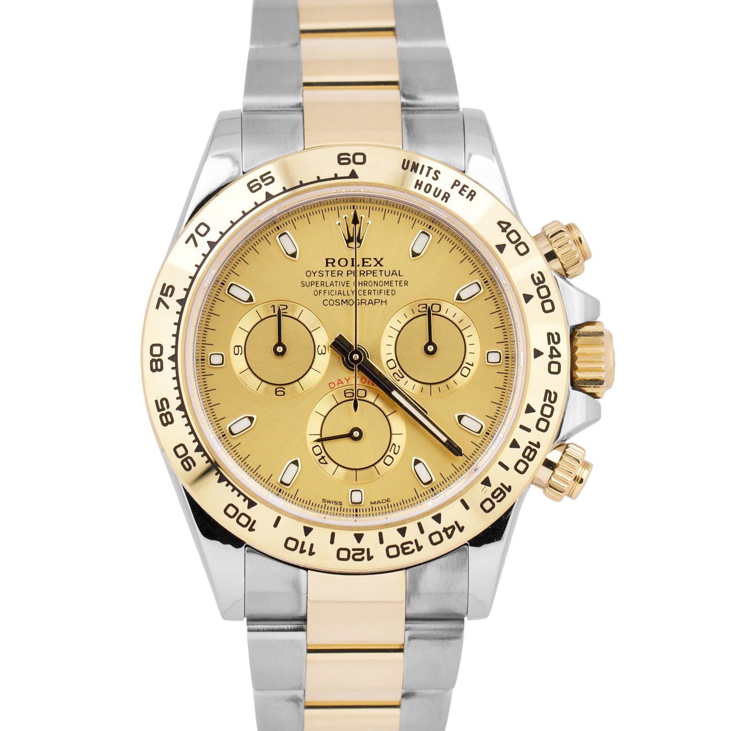 2022 PAPERS Rolex Daytona CHAMPAGNE Two-Tone 18K Yellow Gold Steel 116503 B+P