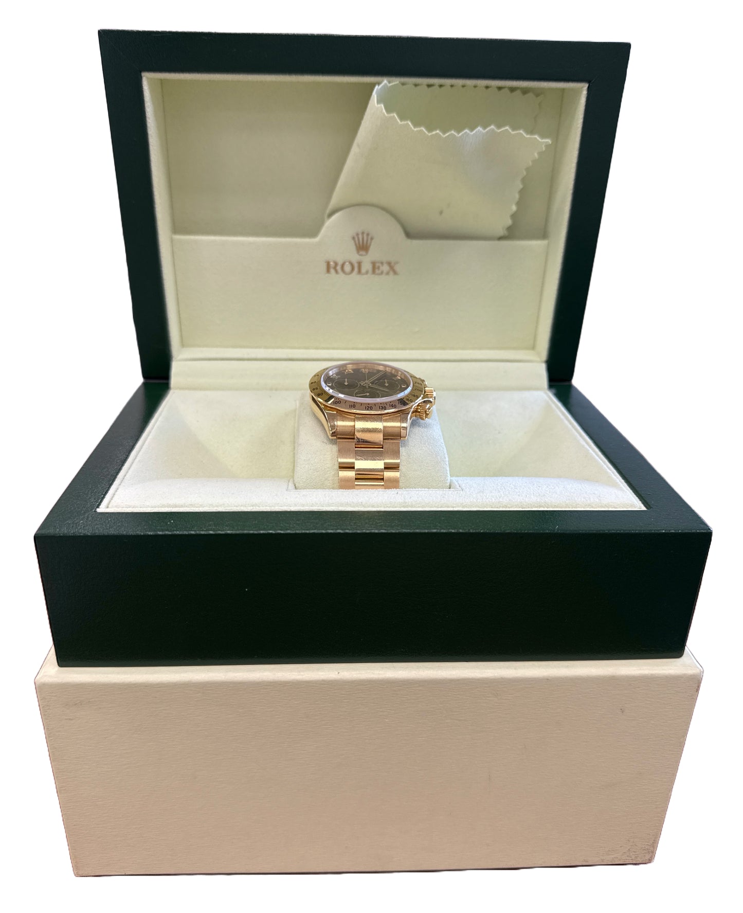 UNPOLISHED REHAUT Rolex Daytona FACTORY MOP ROMAN 18K Yellow Gold 40mm 116528