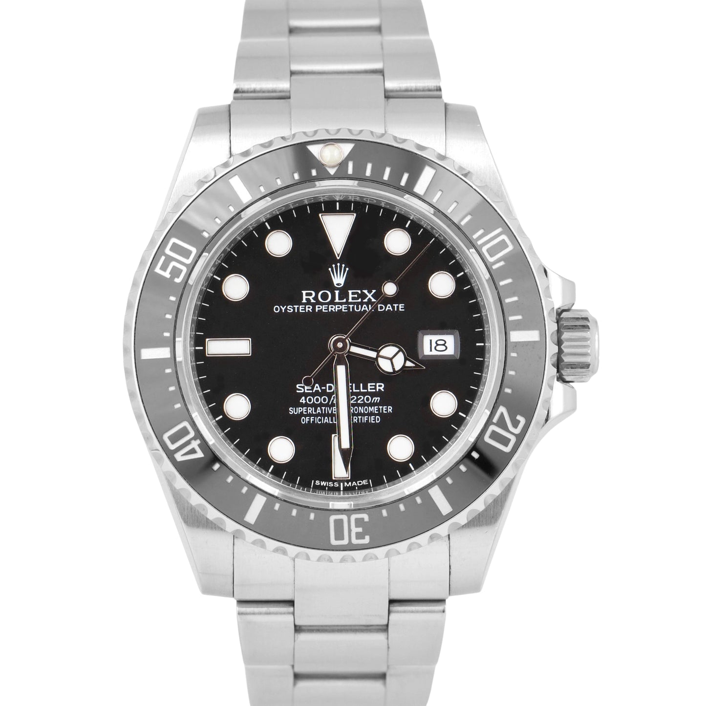 UNPOL. Rolex Sea-Dweller PAPERS 4000 SD4K Black Ceramic Steel 116600 40mm B+P