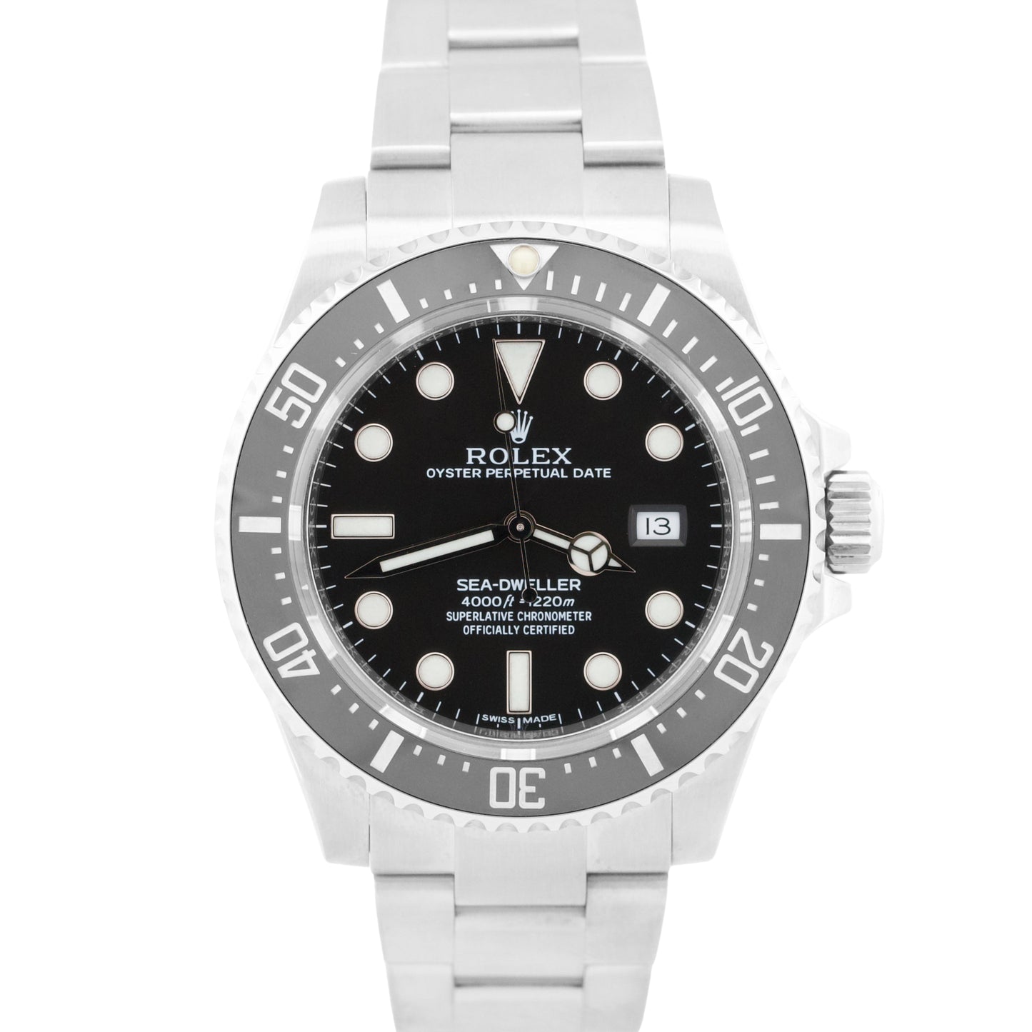 PAPERS Rolex Sea-Dweller 4000 BLACK 40mm Ceramic Steel SD4K Watch 116600 BOX