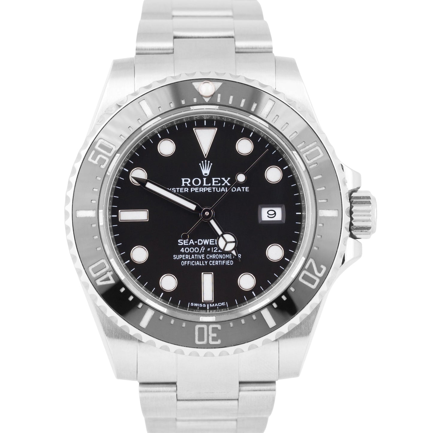 MINT Rolex Sea-Dweller 4000 SD4K Black 40mm Ceramic Stainless Steel Watch 116600
