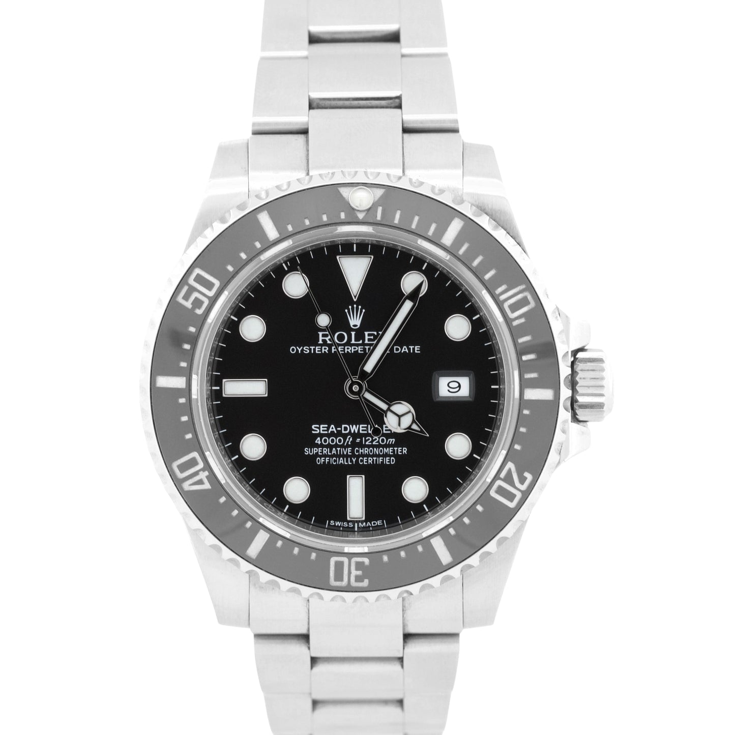 2017 PAPERS Rolex Sea-Dweller 4000 BLACK 40mm Ceramic Steel SD4K 116600 BOX