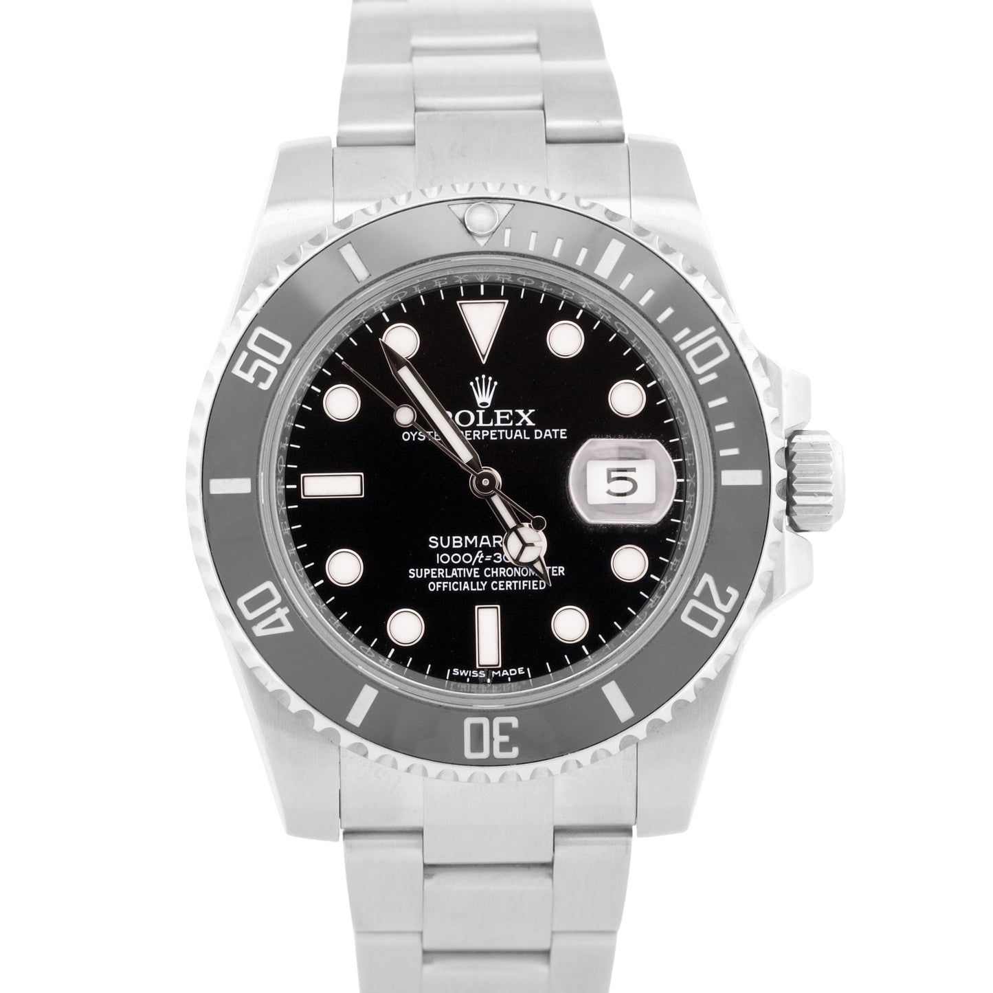MINT PAPERS Rolex Submariner Date Black Steel Ceramic 40mm 116610 LN Watch BOX