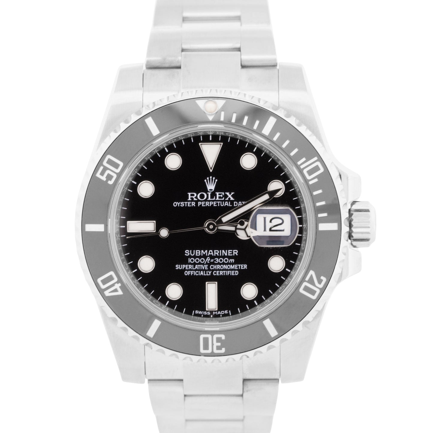 PAPERS Rolex Submariner Date BLACK Stainless Steel 40mm Watch 116610 LN BOX