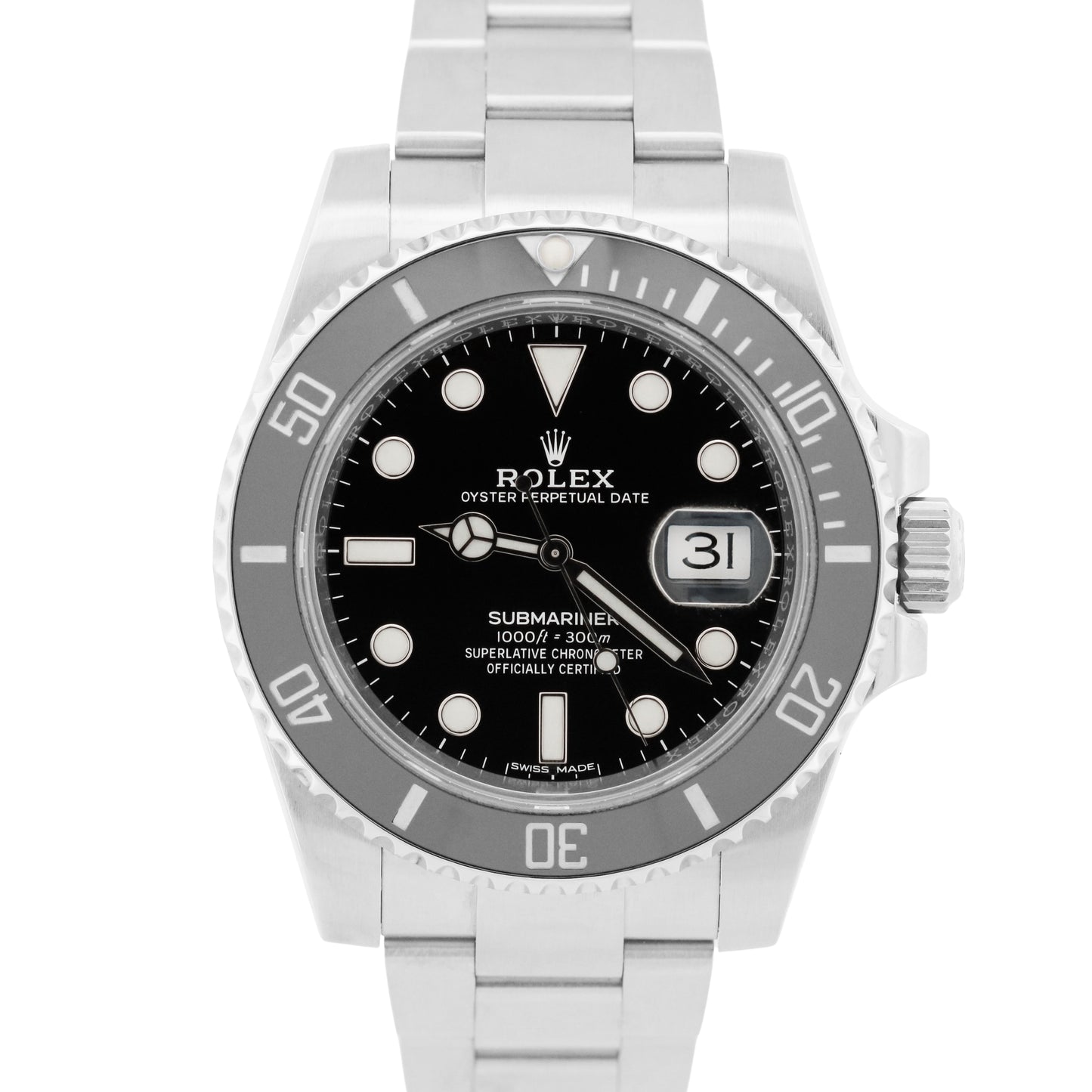 2019 PAPERS Rolex Submariner Date BLACK Ceramic Stainless 40mm 116610 LN BOX