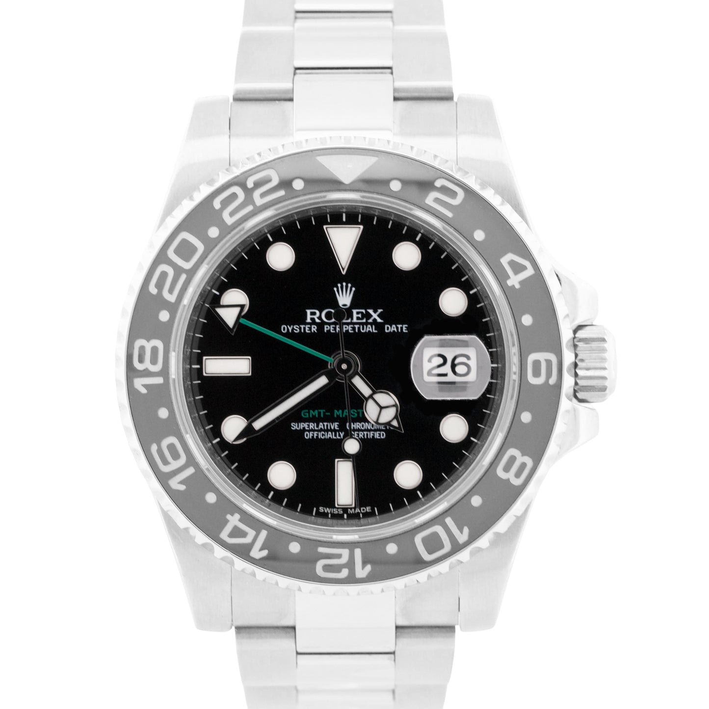 Rolex GMT-Master II BLACK Green Stainless Steel Ceramic 40mm 116710 LN Watch