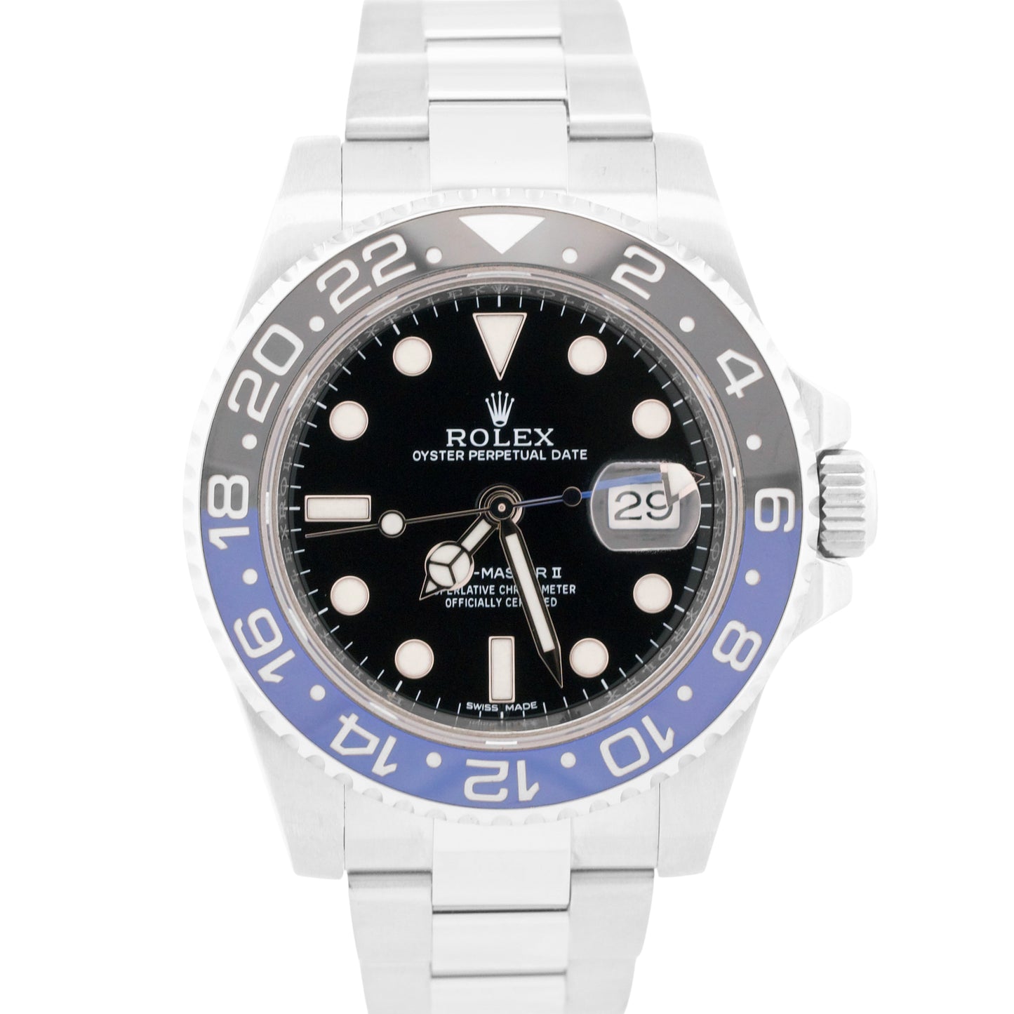 Rolex GMT-Master II BATMAN Stainless Steel Blue Black OYSTER 40mm 116710 BLNR