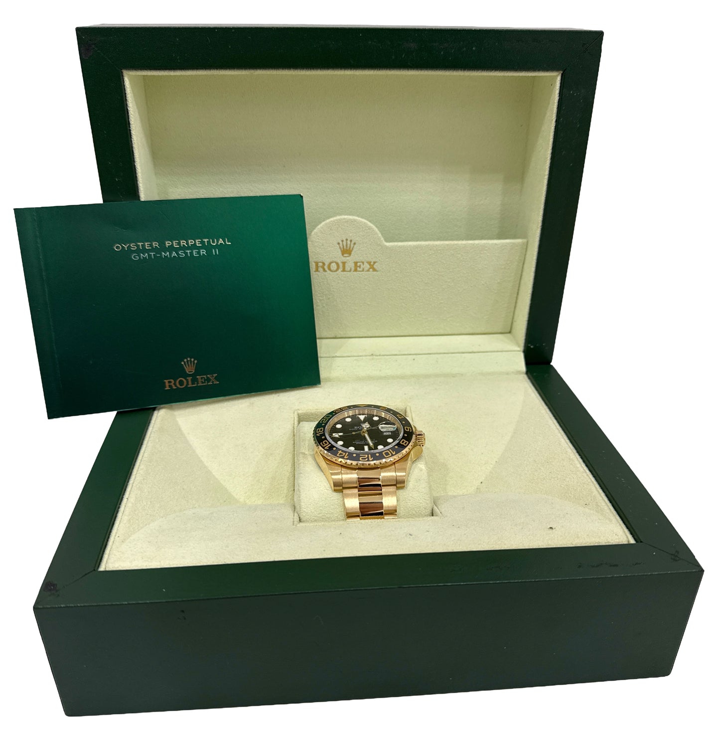 Rolex GMT-Master II BLACK Ceramic 18K Yellow Gold 40mm Oyster 116718 LN BOX