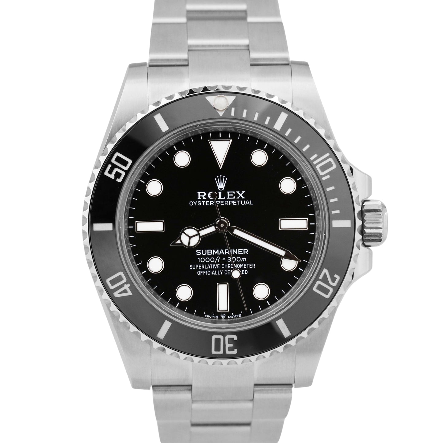 NEW APRIL 2024 PAPERS Rolex Submariner 41mm No-Date Black Ceramic 124060 LN BOX