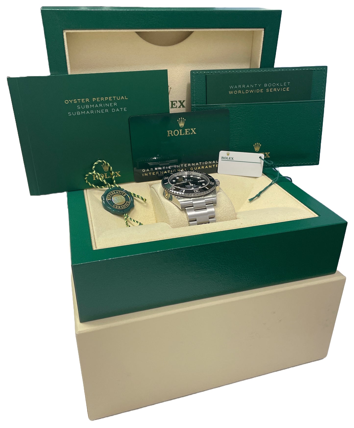 NEW APRIL 2024 PAPERS Rolex Submariner 41mm No-Date Black Ceramic 124060 LN BOX