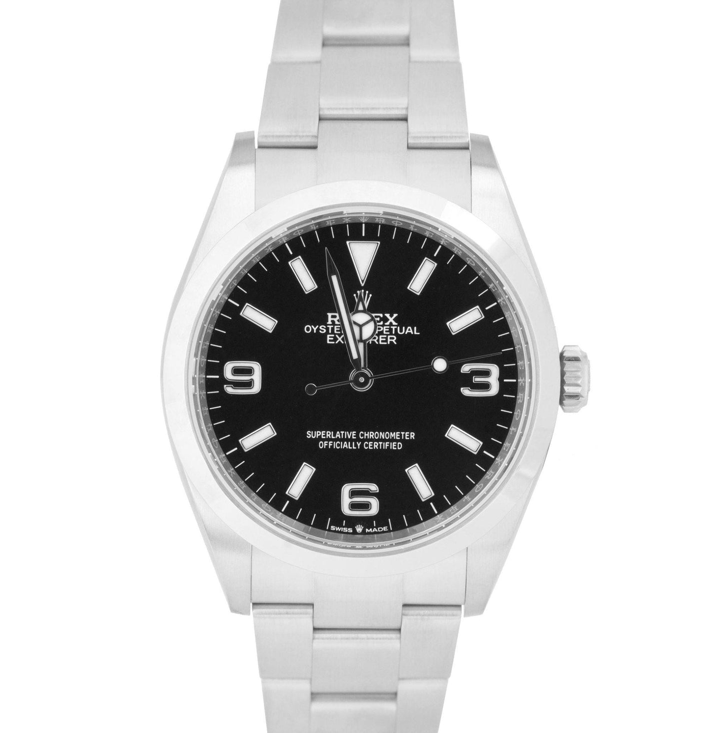 MINT 2022 Rolex Explorer I Black 36mm Stainless Steel Oyster Watch 124270 B+P