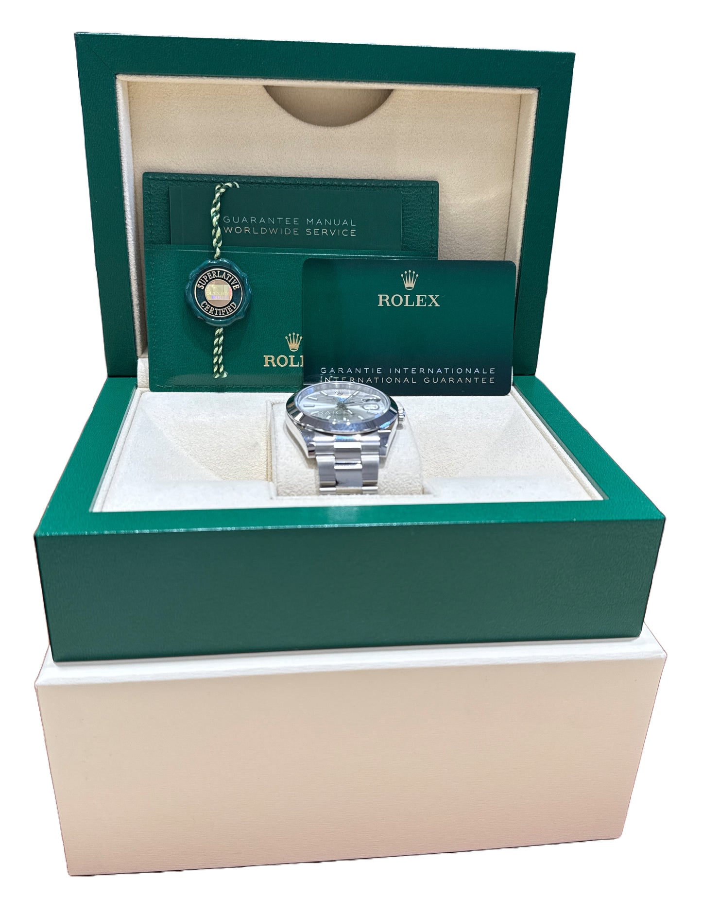 MINT 2024 PAPERS Rolex DateJust 41 SILVER Stainless Steel Oyster 41mm 126300 BOX