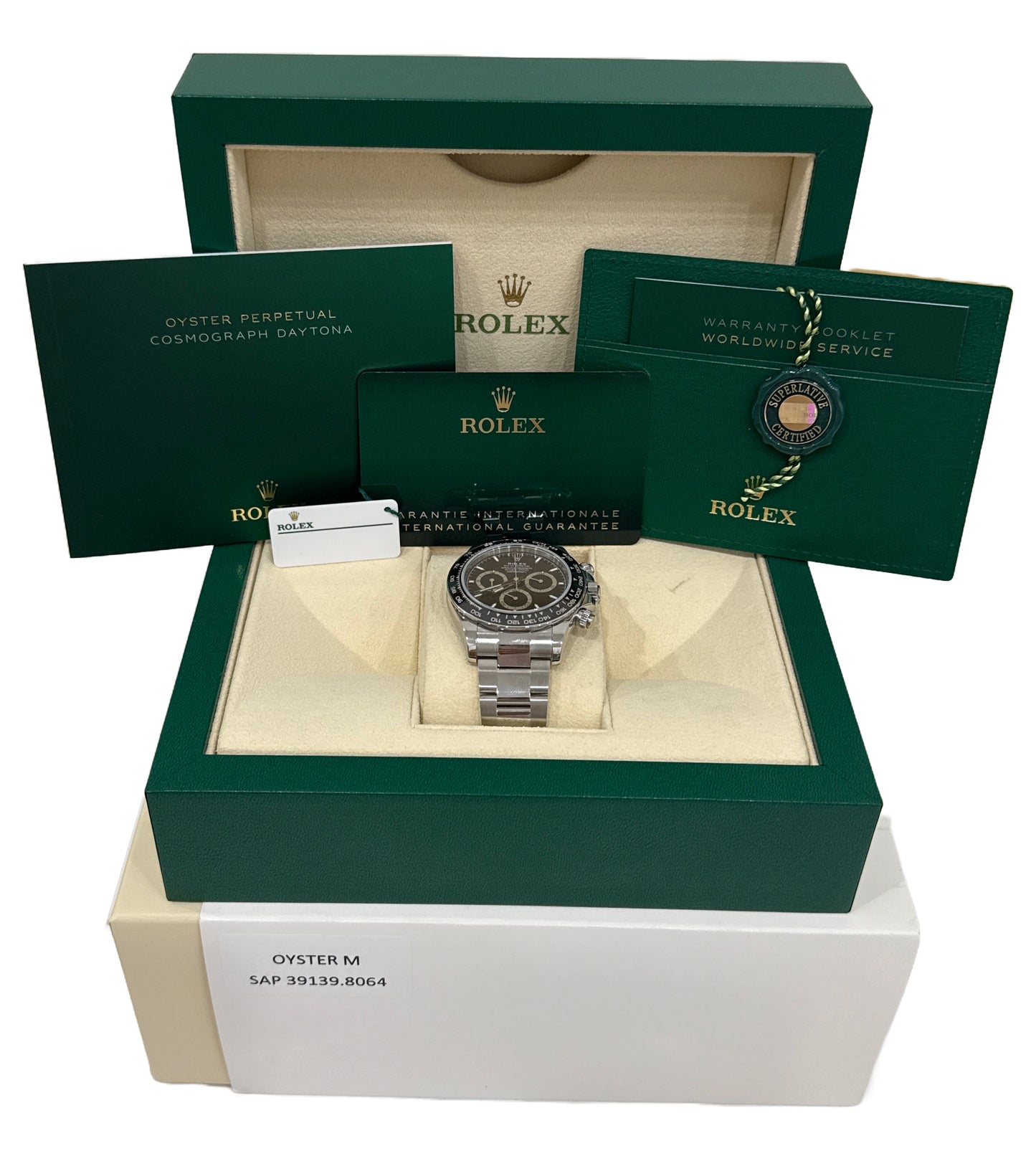 2024 NEW PAPERS Rolex Daytona Cosmograph BLACK 40mm Steel Watch 126500 LN BOX