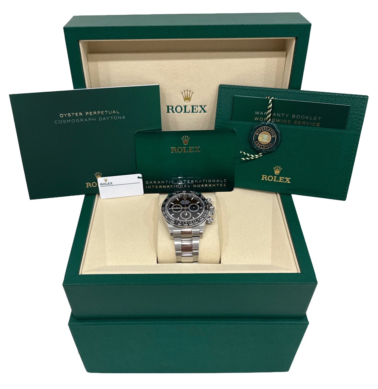 NEW 2026 PAPERS Rolex Daytona Cosmograph BLACK Ceramic Steel 40mm 126500 LN BOX