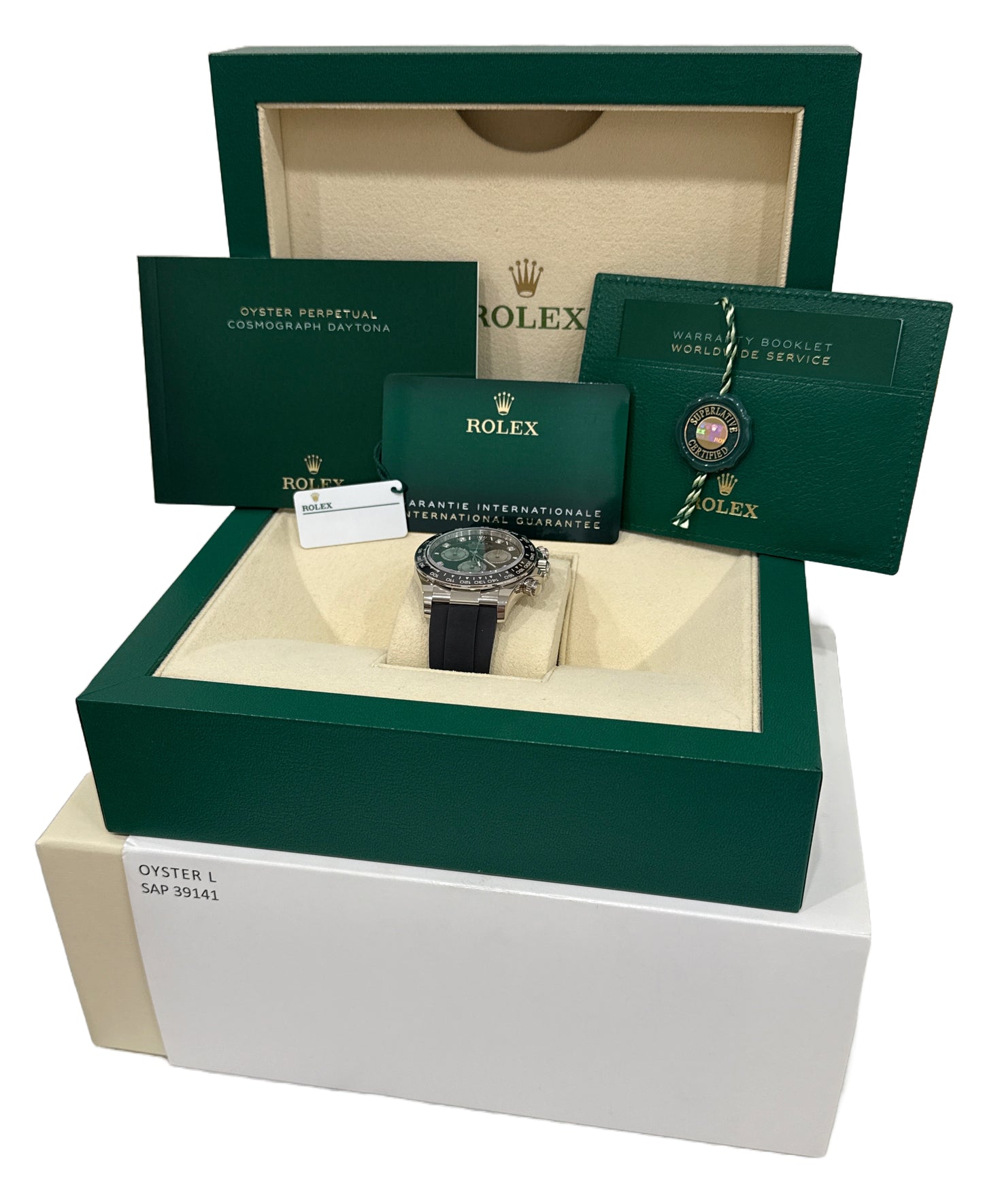 MINT 2024 PAPERS Rolex Daytona FACTORY BLACK DIAMOND 18K White 40mm 126519LN BOX