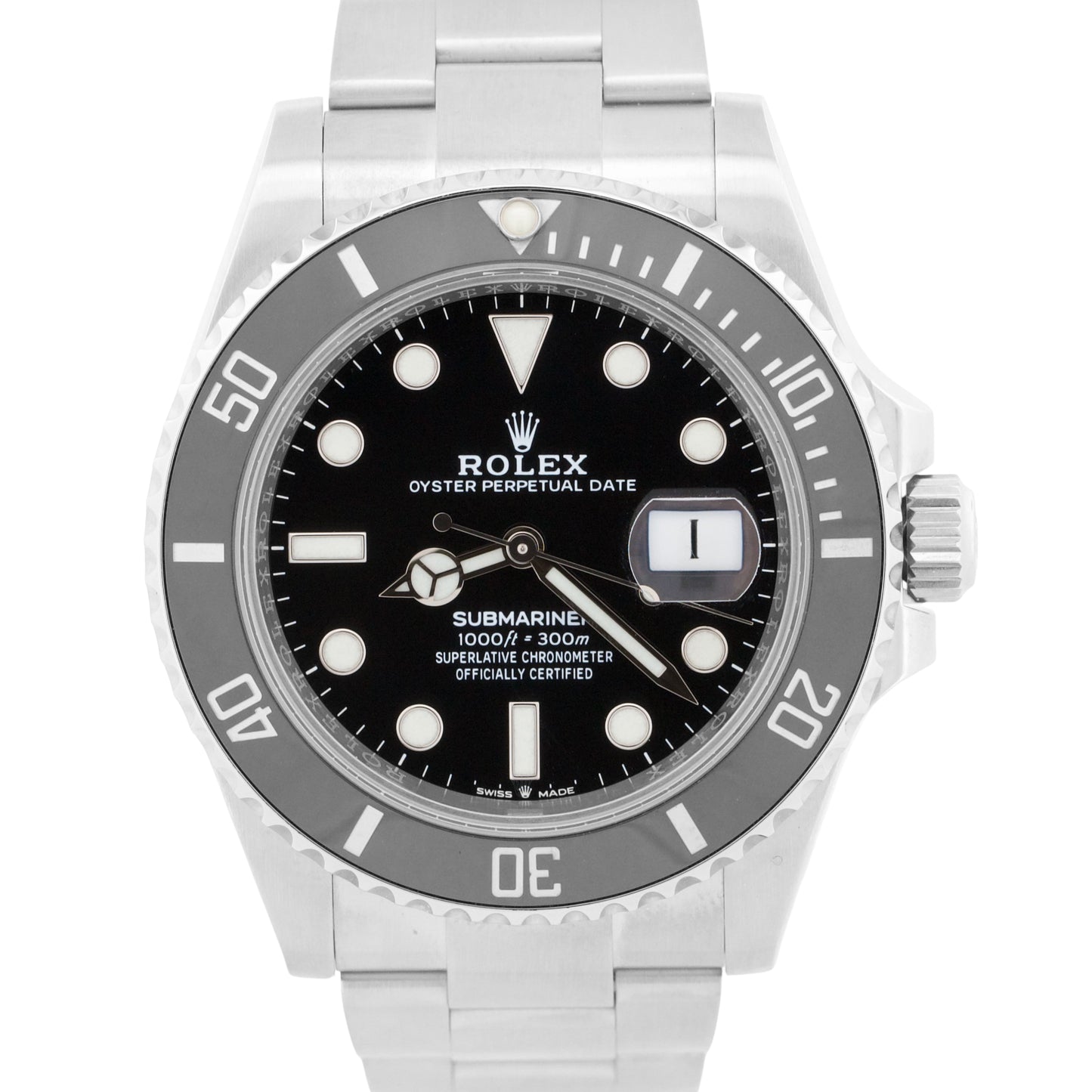 PAPERS Rolex Submariner Date 41 BLACK Ceramic Stainless Steel 41mm 126610 LN BOX
