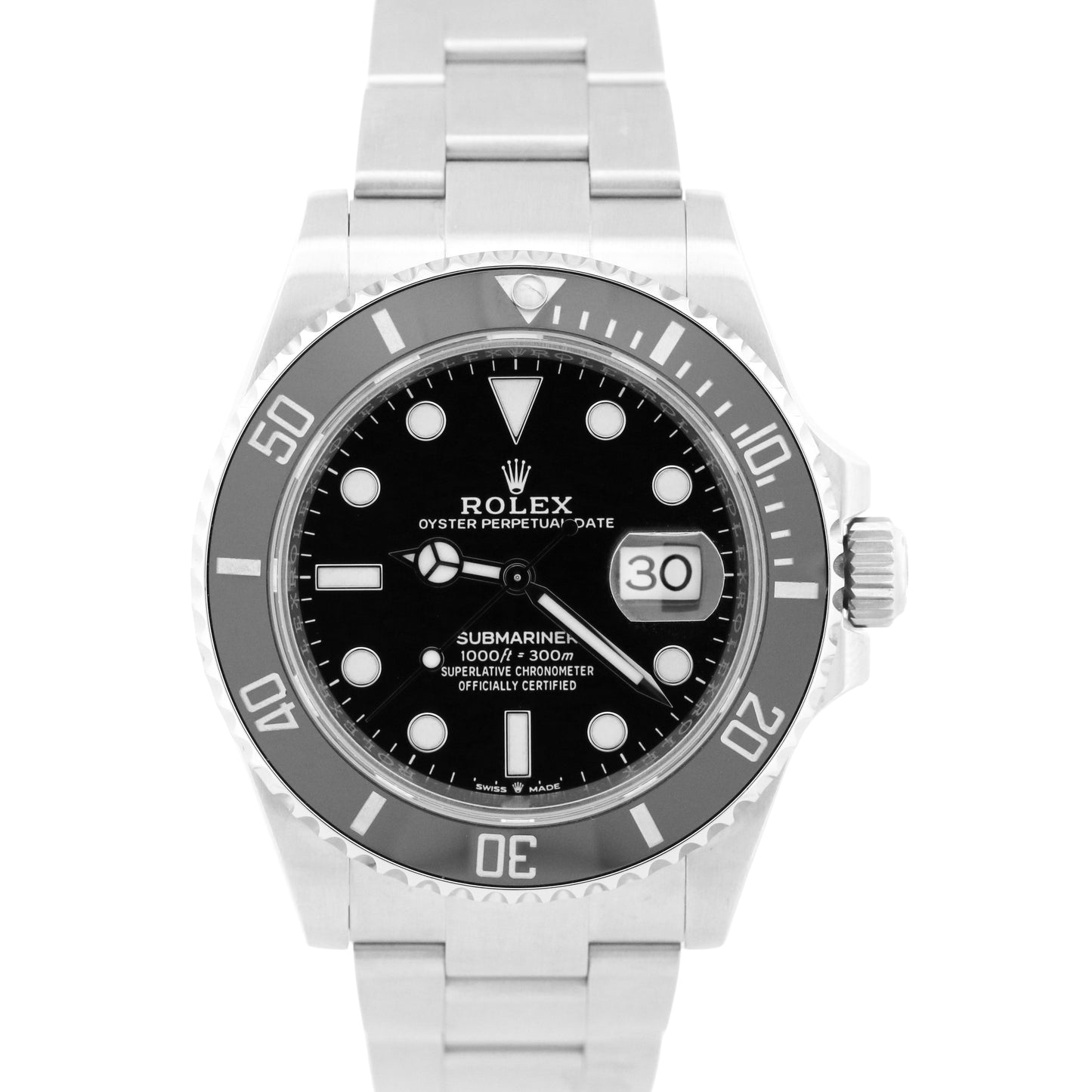 Rolex Submariner Date 41 BLACK Ceramic Stainless 41mm 126610LN Oyster Watch