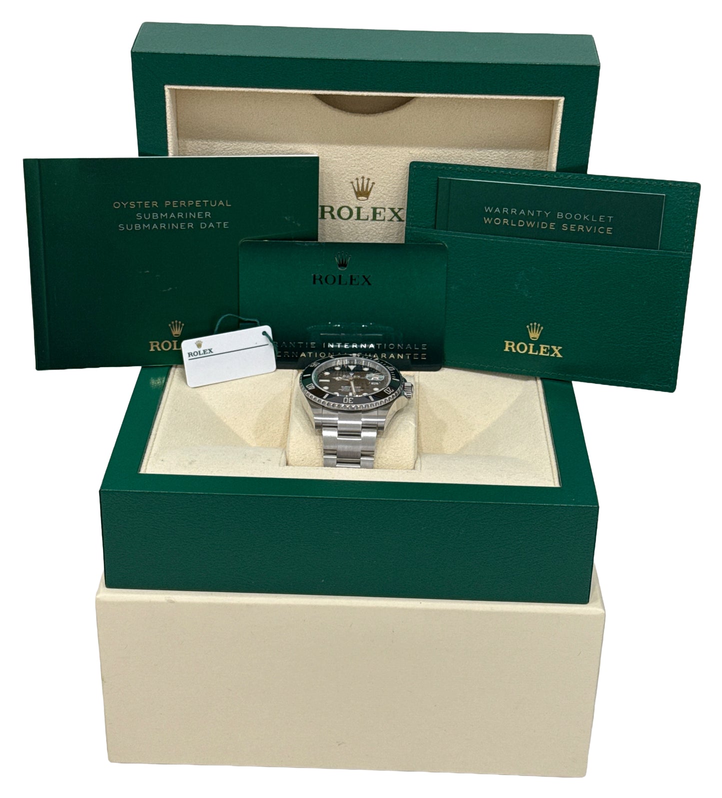 PAPERS Rolex Submariner Date 41 BLACK Stainless Steel Ceramic 41mm 126610 LN BOX