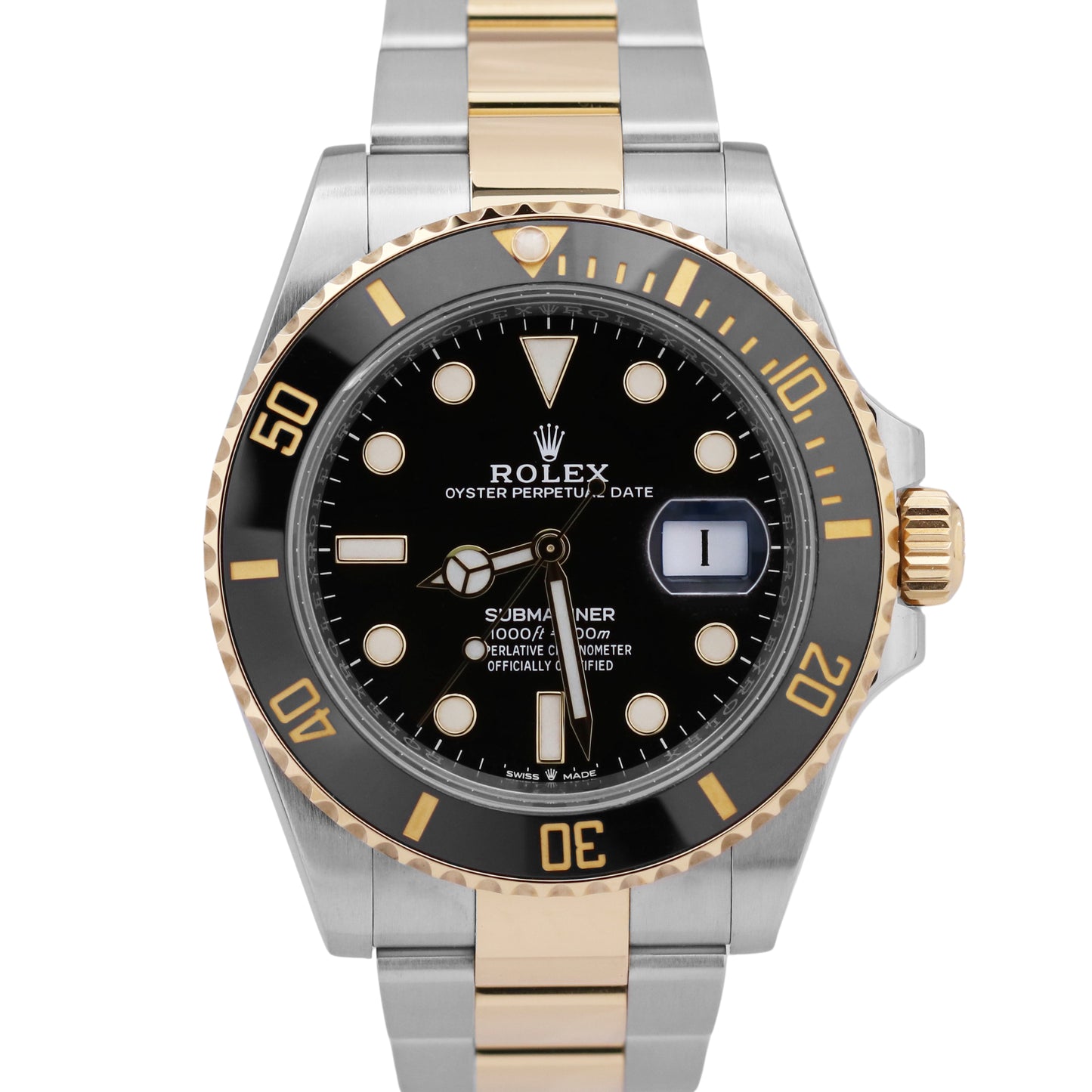 2023 PAPERS Rolex Submariner Date 41mm Ceramic BLACK Two-Tone 18K 126613 LN BOX