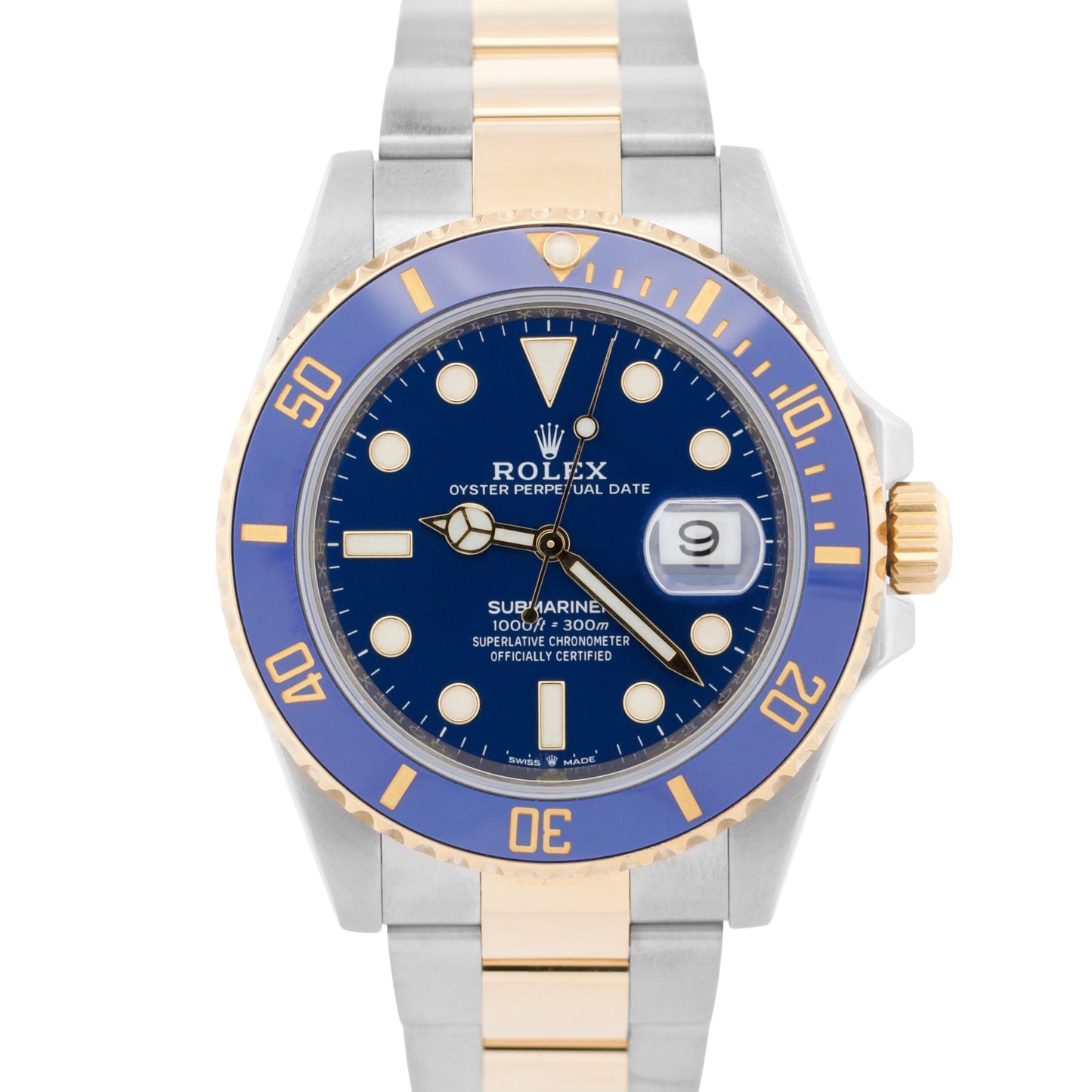 MINT PAPERS Rolex Submariner Date 41mm Two-Tone 18K Gold Ceramic 126613 LB BOX
