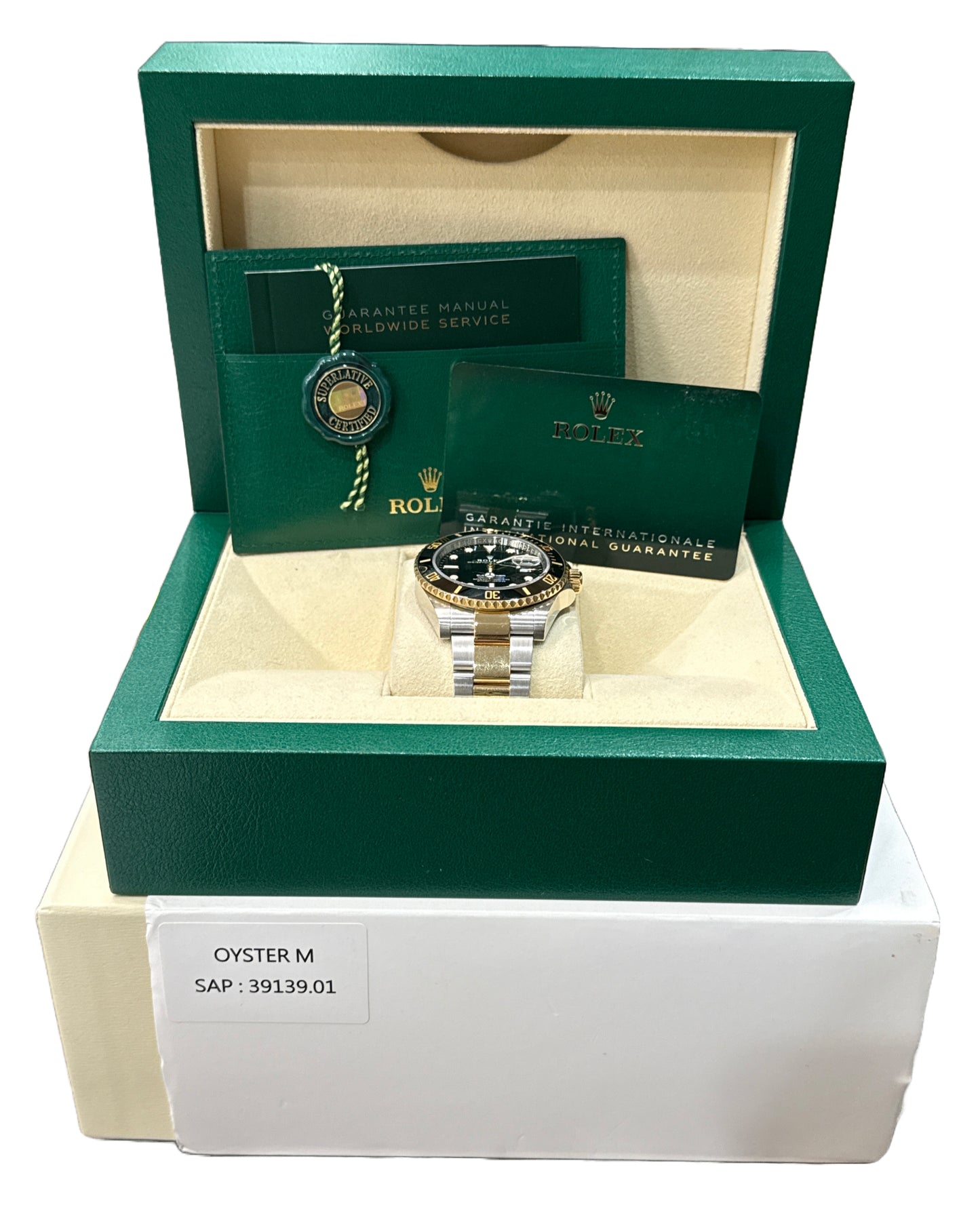 2023 PAPERS Rolex Submariner Date 41mm Ceramic BLACK Two-Tone 18K 126613 LN BOX