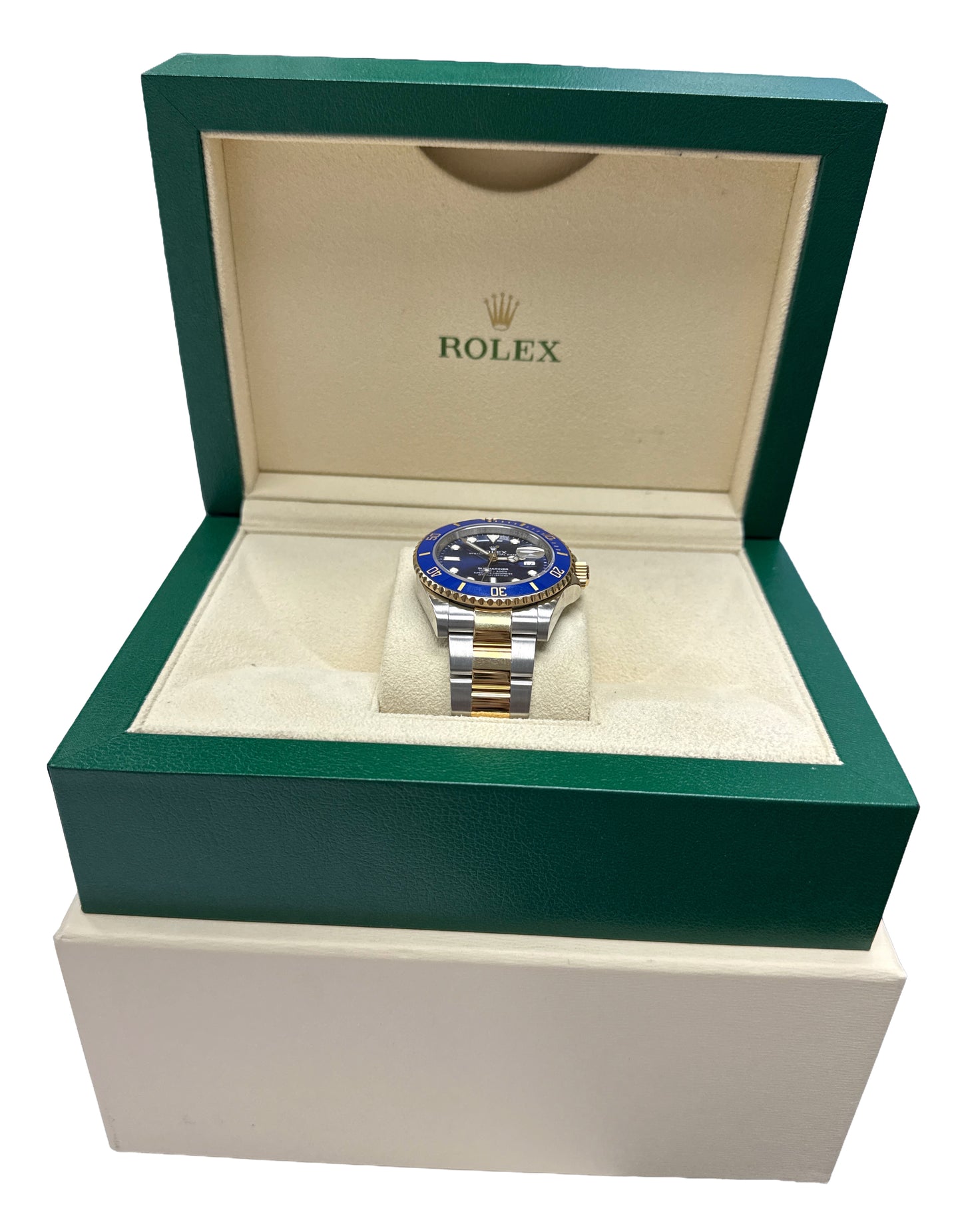 Rolex Submariner Date BLUE 41mm 18K Yellow Gold Steel CERAMIC 126613 LB BOX