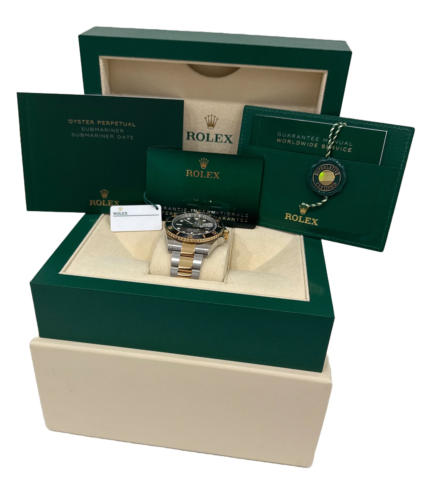 MINT PAPERS Rolex Submariner Date 41mm Ceramic BLACK Two-Tone 18K 126613 LN BOX