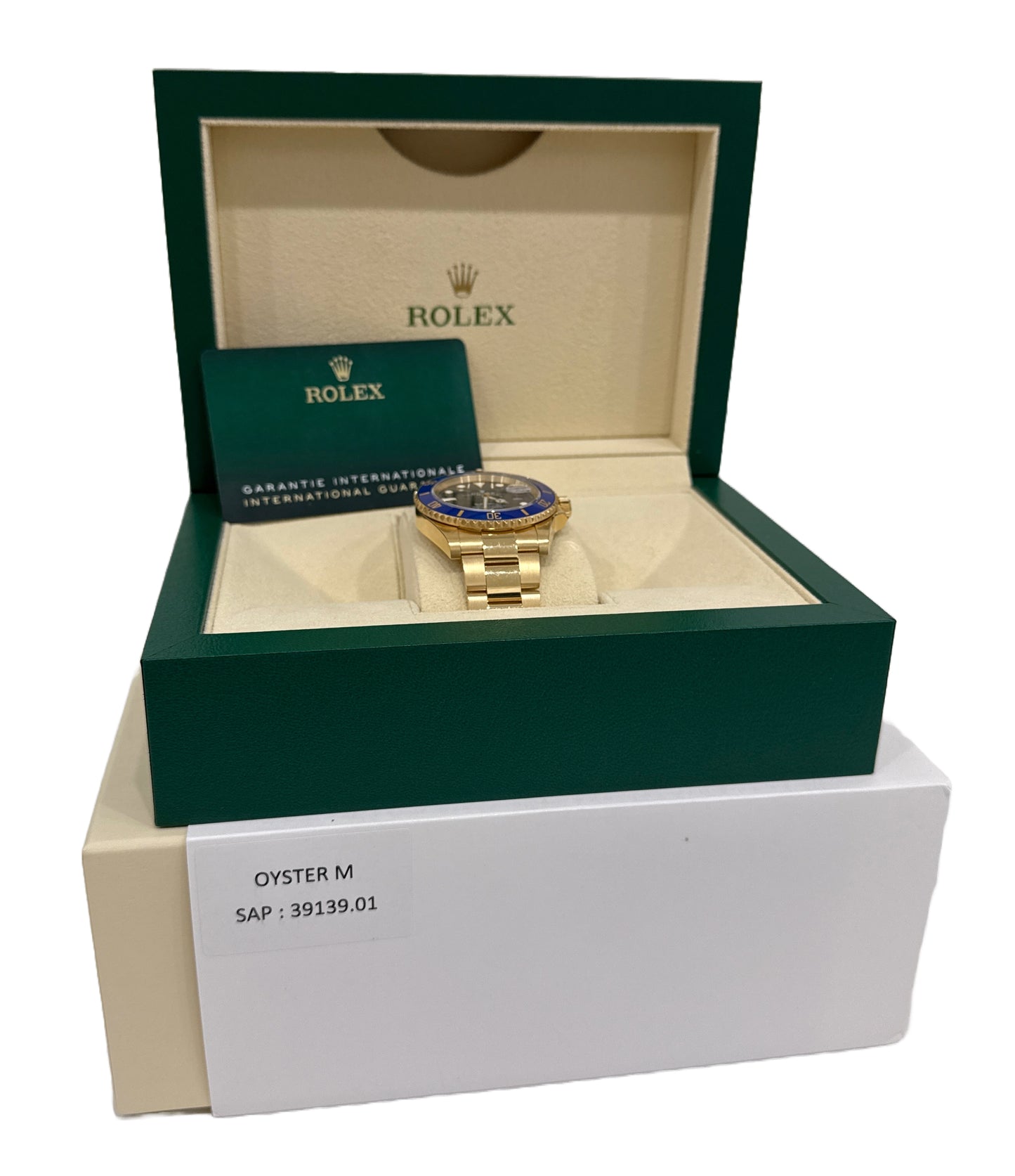 2022 NEW PAPERS Rolex Submariner Date 41mm BLUE 18K Yellow Gold 126618 LB BOX