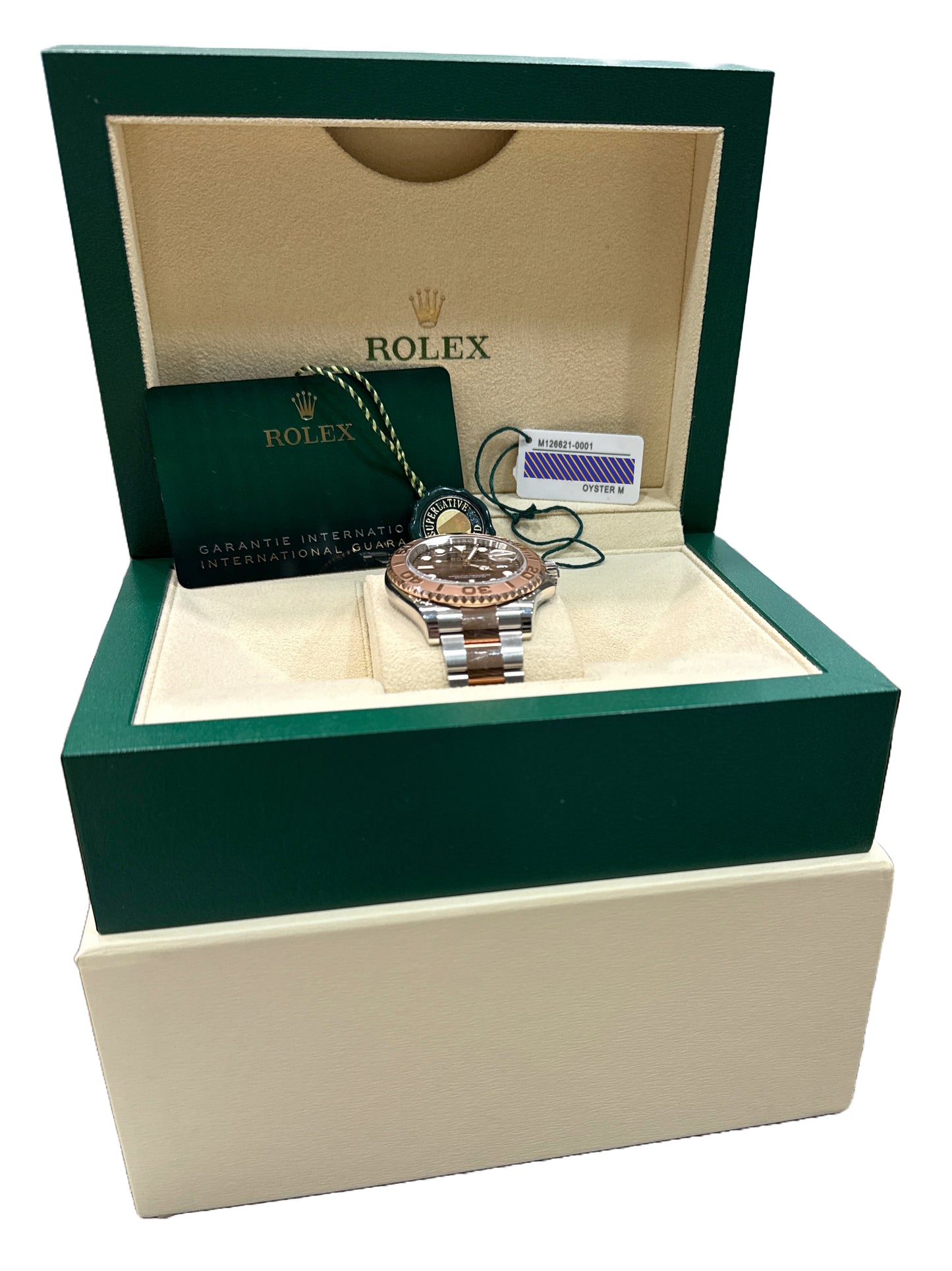 NEW 2024 PAPERS Rolex Yacht-Master CHOCOLATE 40mm 18K Gold Steel 126621 BOX