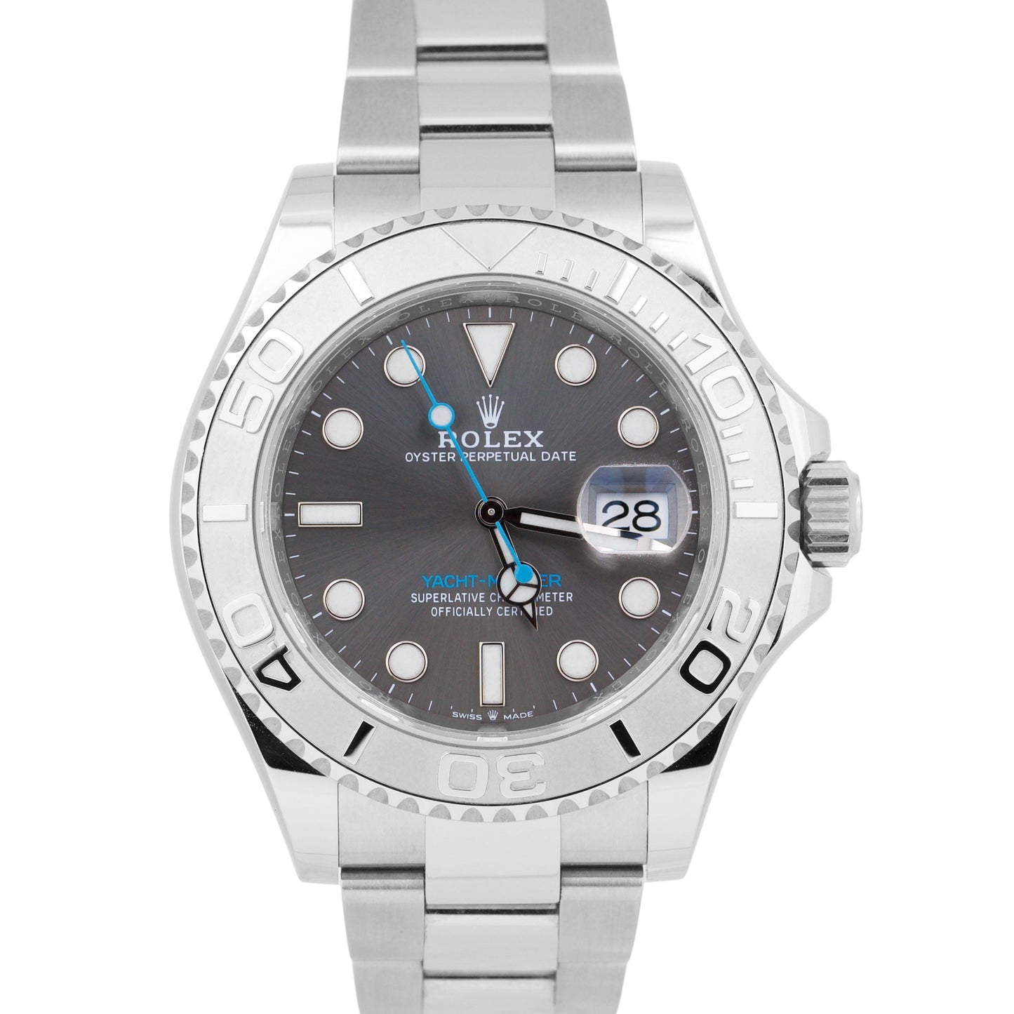 PAPERS Rolex Yacht-Master 40mm Dark Rhodium 126622 Stainless Steel Date B+P