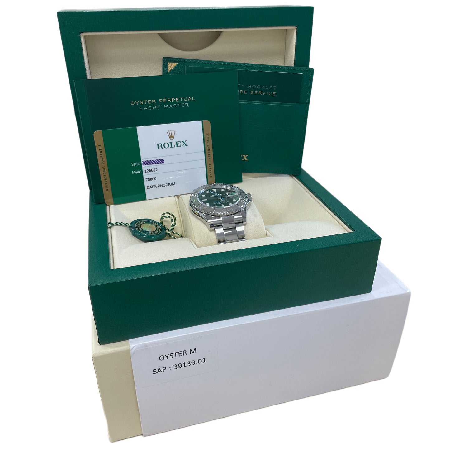 PAPERS Rolex Yacht-Master 40mm Dark Rhodium 126622 Stainless Steel Date B+P