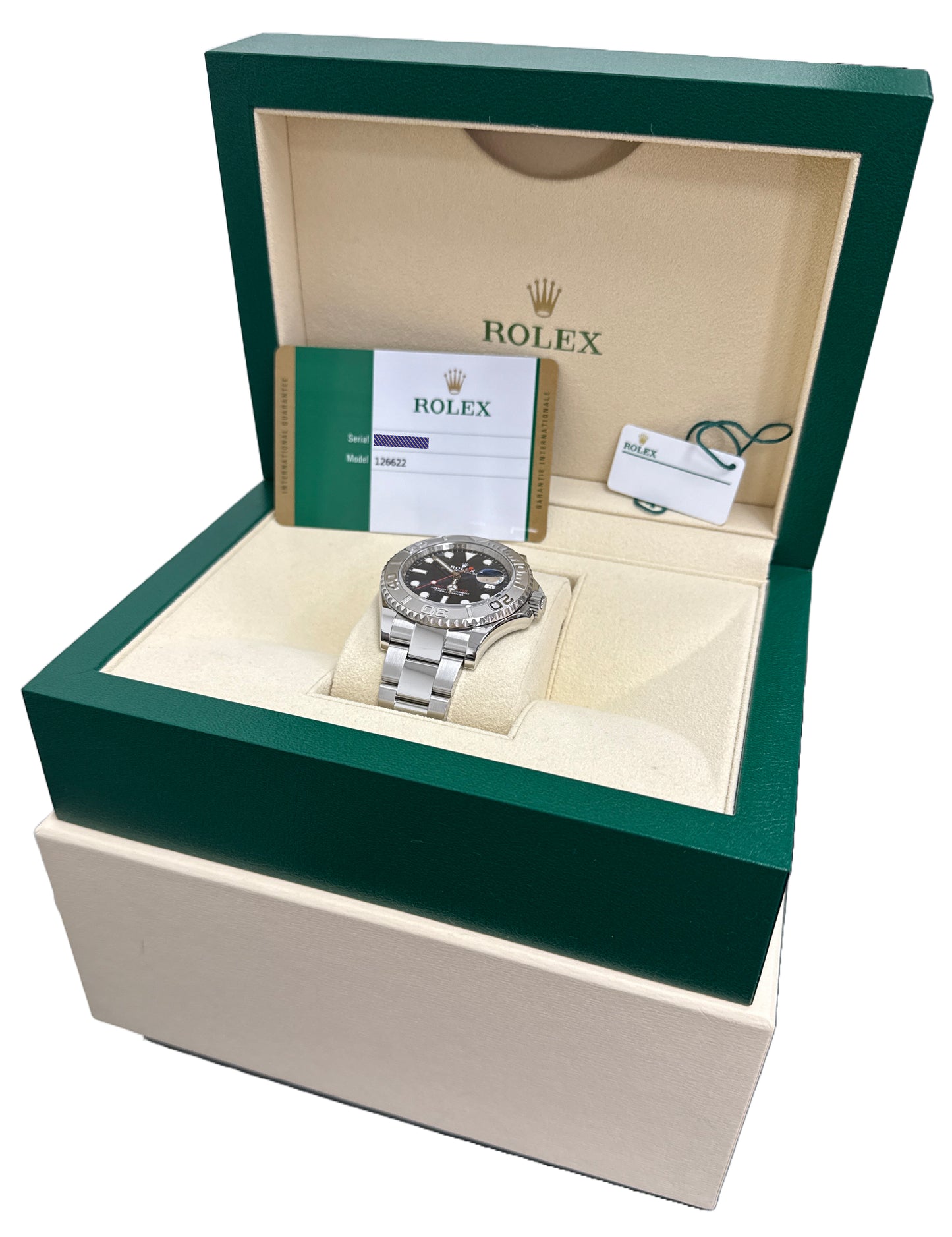 MINT PAPERS Rolex Yacht-Master 40 BLUE Platinum Stainless Steel 126622 Watch BOX