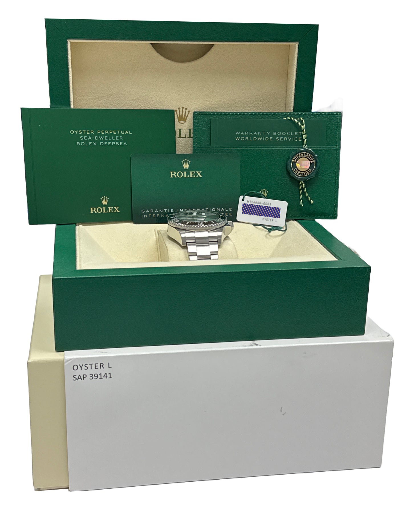 MINT 2022 PAPERS Rolex Sea-Dweller Deepsea 126660 Black Steel 44mm Watch BOX
