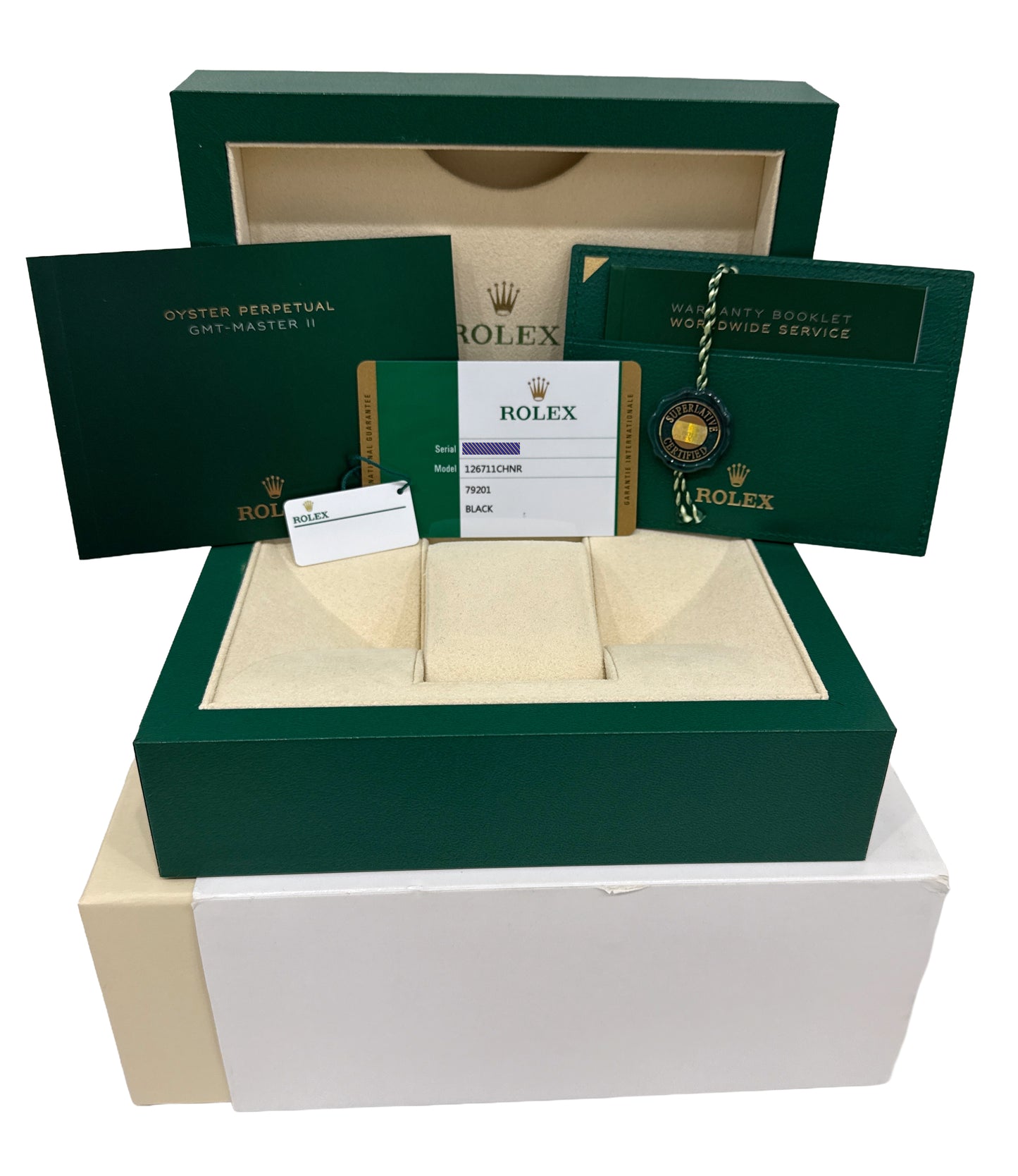 2022 PAPERS Rolex GMT-Master II Two-Tone 18K Gold ROOT-BEER 40mm 126711 CHNR BOX