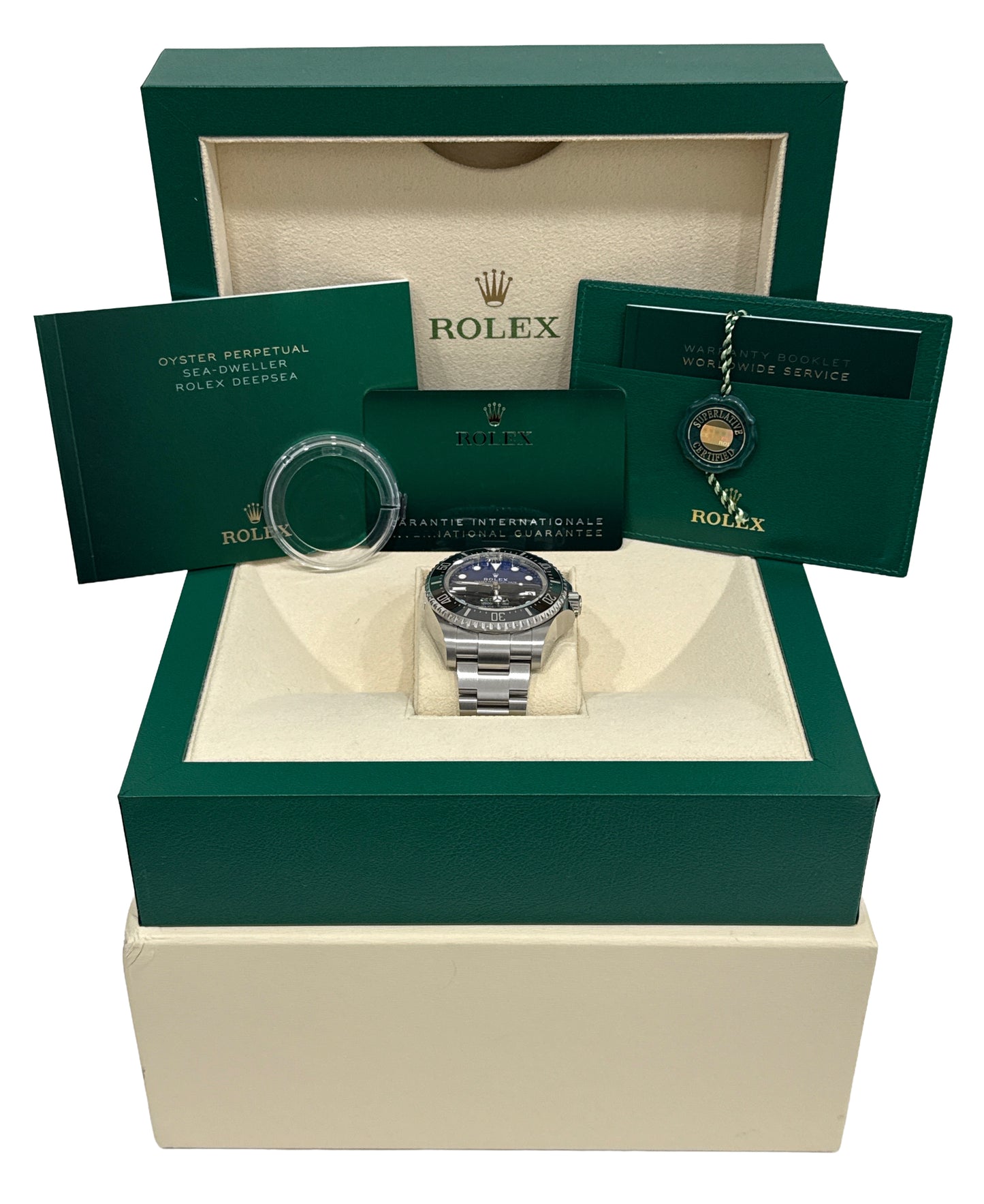 NEW 2024 PAPERS Rolex Sea-Dweller Deepsea JAMES CAMERON Blue 44mm 136660 BOX