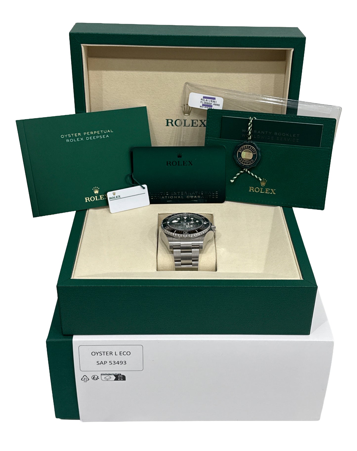 NEW AUG 2025 PAPERS Rolex Sea-Dweller Deepsea BLACK Steel Watch 44mm 136660 BOX