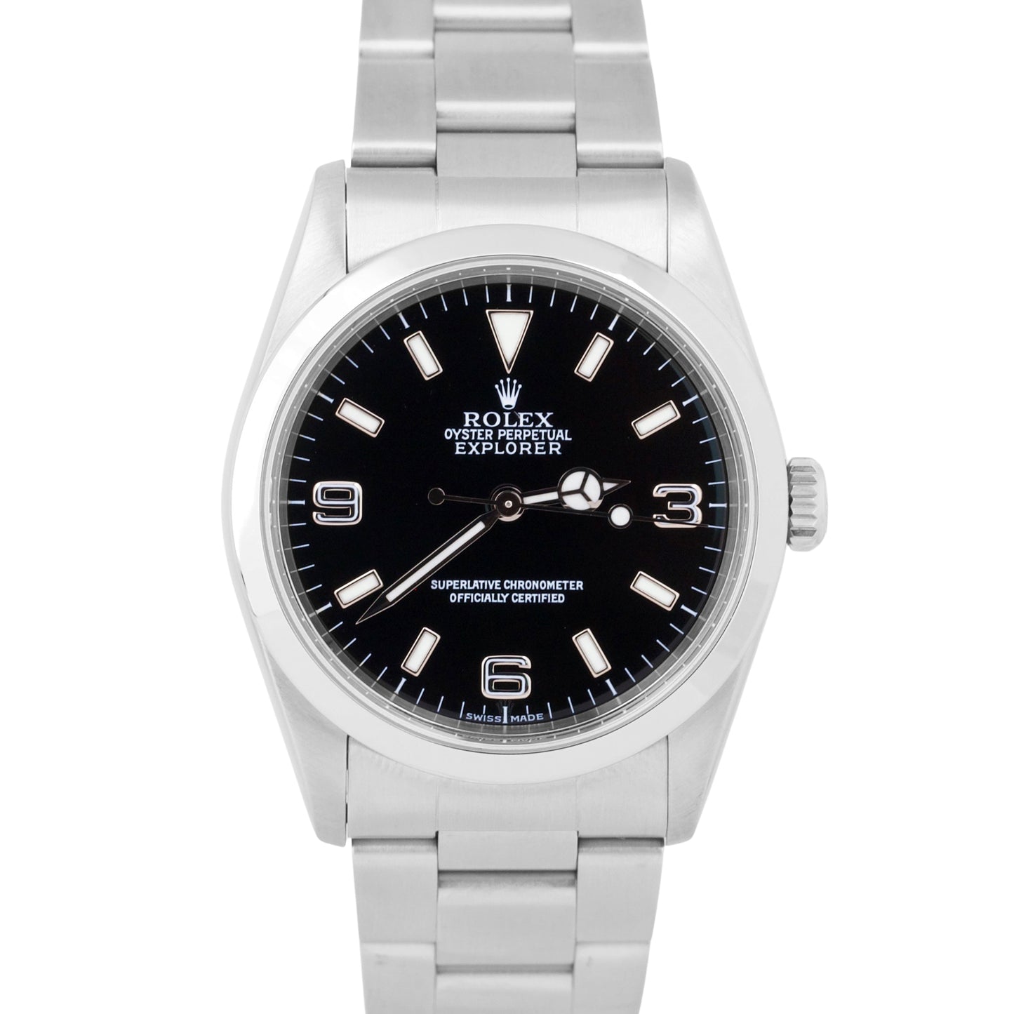 MINT Rolex Explorer I 36mm 14270 Stainless Steel Oyster 3-6-9 Automatic Watch