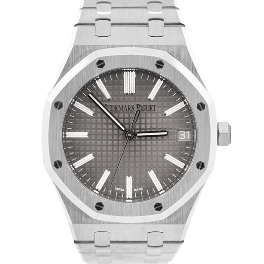 PAPERS Audemars Piguet Royal Oak GRAY 41mm Steel 15510ST.OO.1320ST.10 BOX