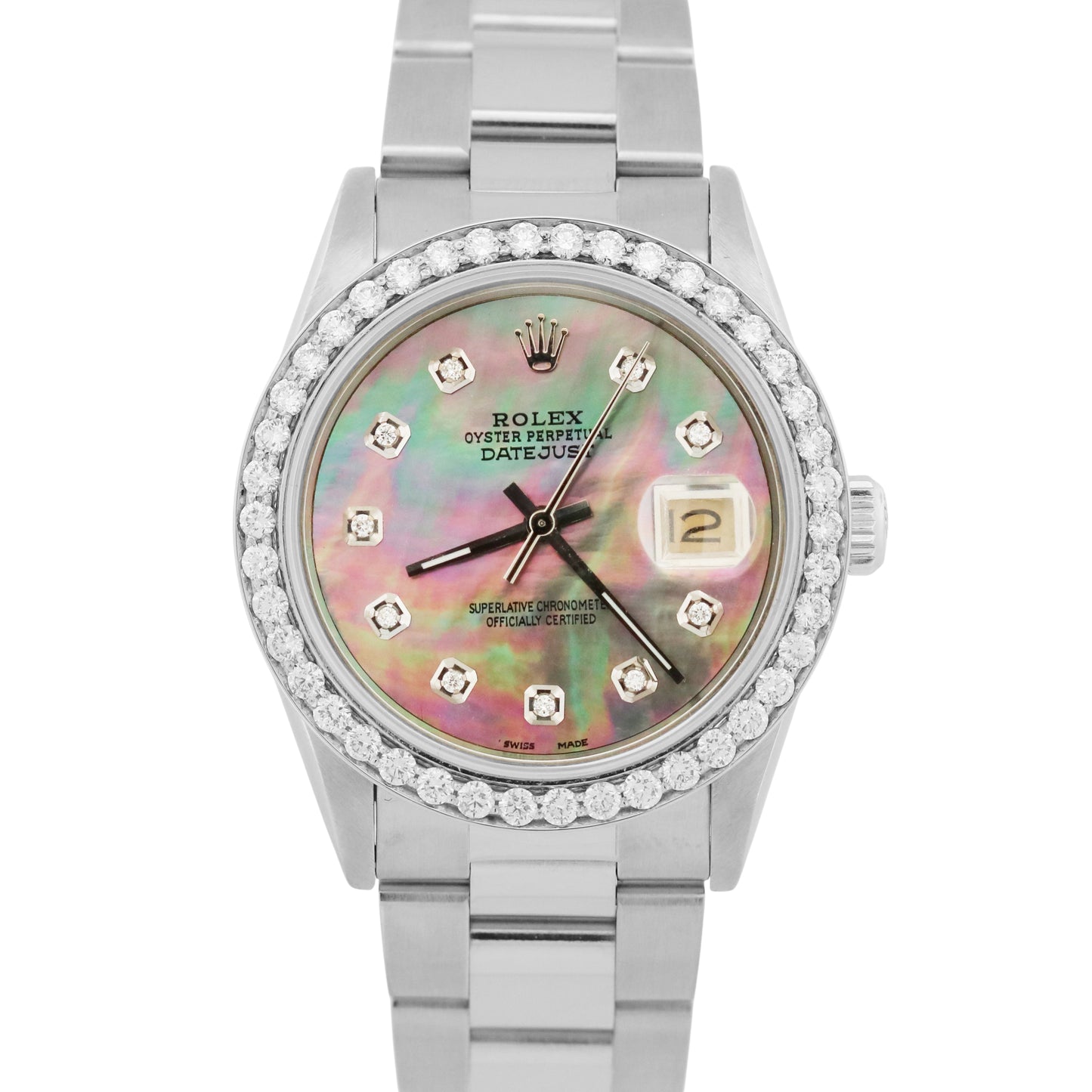 Rolex DateJust 36mm MOTHER OF PEARL DIAMOND BEZEL Stainless Steel OYSTER 16013