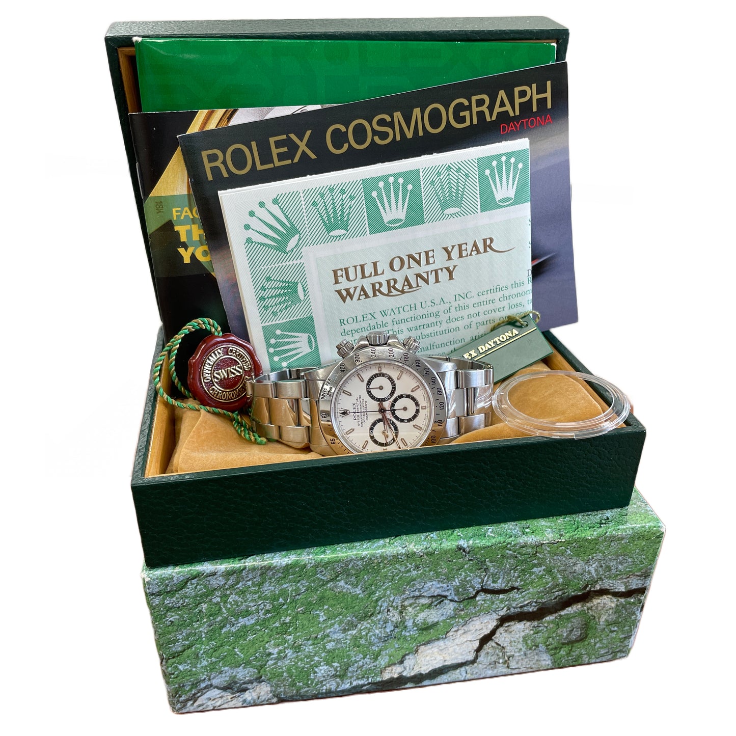 PAPERS Rolex Daytona Cosmograph White ZENITH Stainless Steel 40mm 16520 B+P