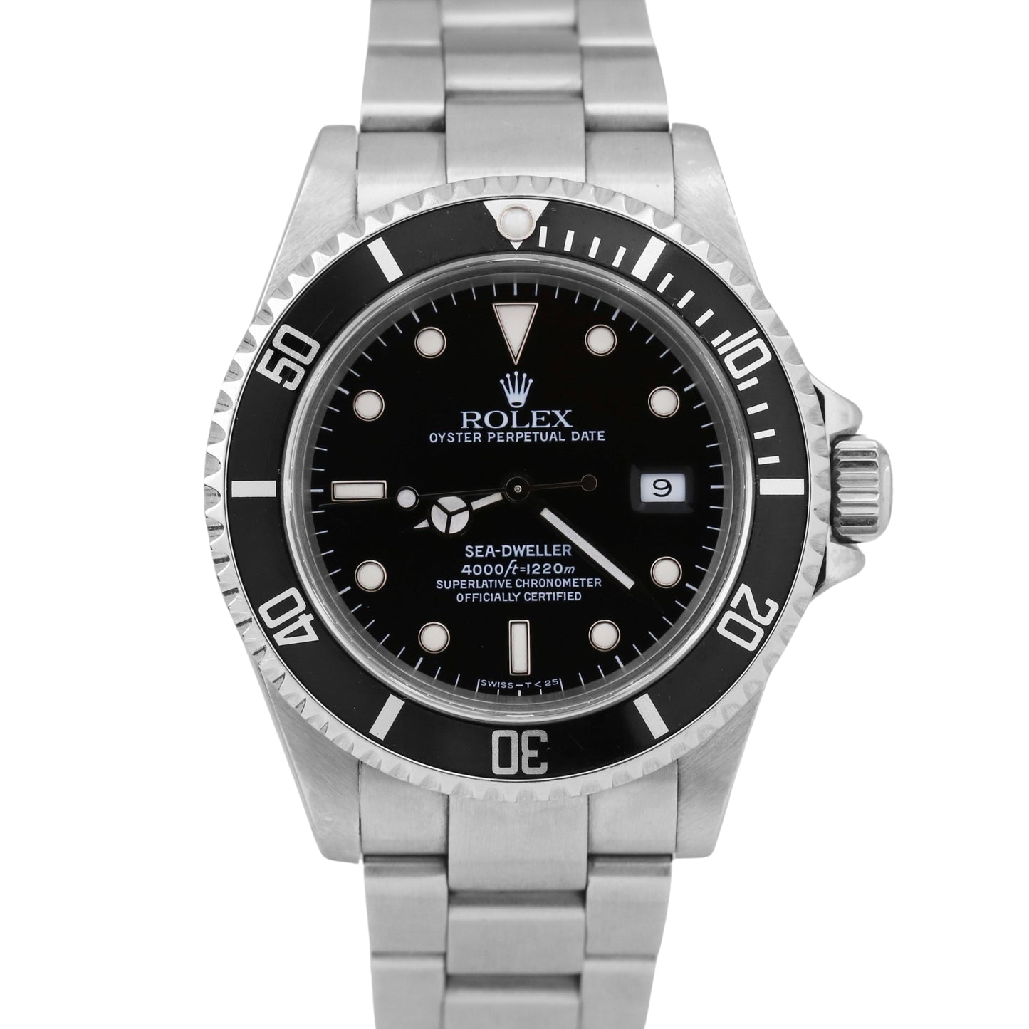 Rolex Sea-Dweller 40mm Black Oyster Stainless Steel Dive Automatic Watch 16600