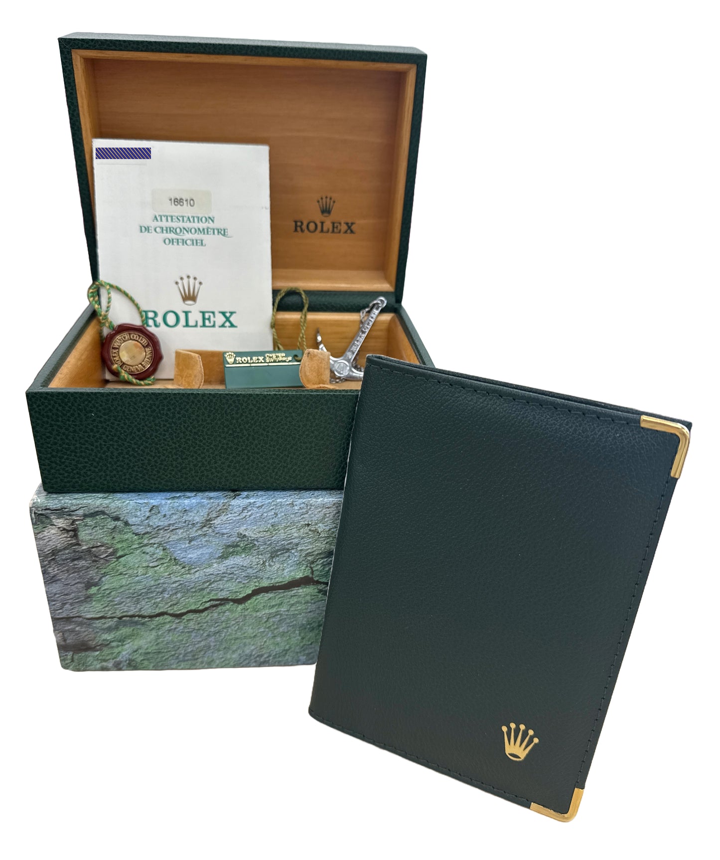 MINT PAPERS Rolex Submariner Date BLACK Stainless Steel 40mm Watch 16610 BOX