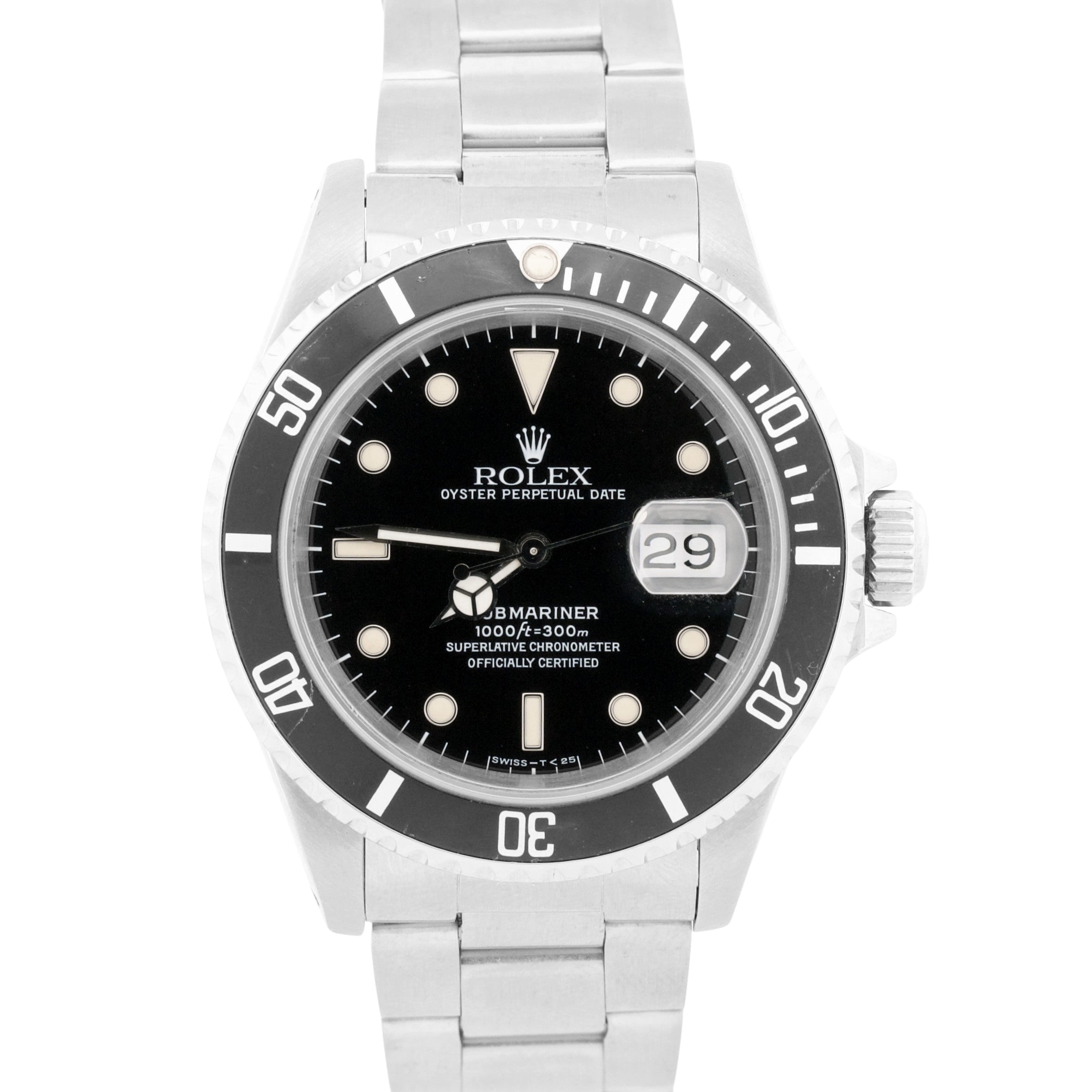 1991 Rolex Submariner Date PATINA BLACK Stainless Steel 40mm