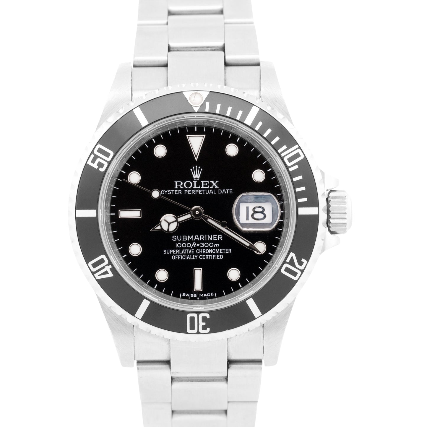 UNPOLISHED PAPERS Rolex Submariner Date REHAUT Black RANDOM SERIAL 16610 BOX