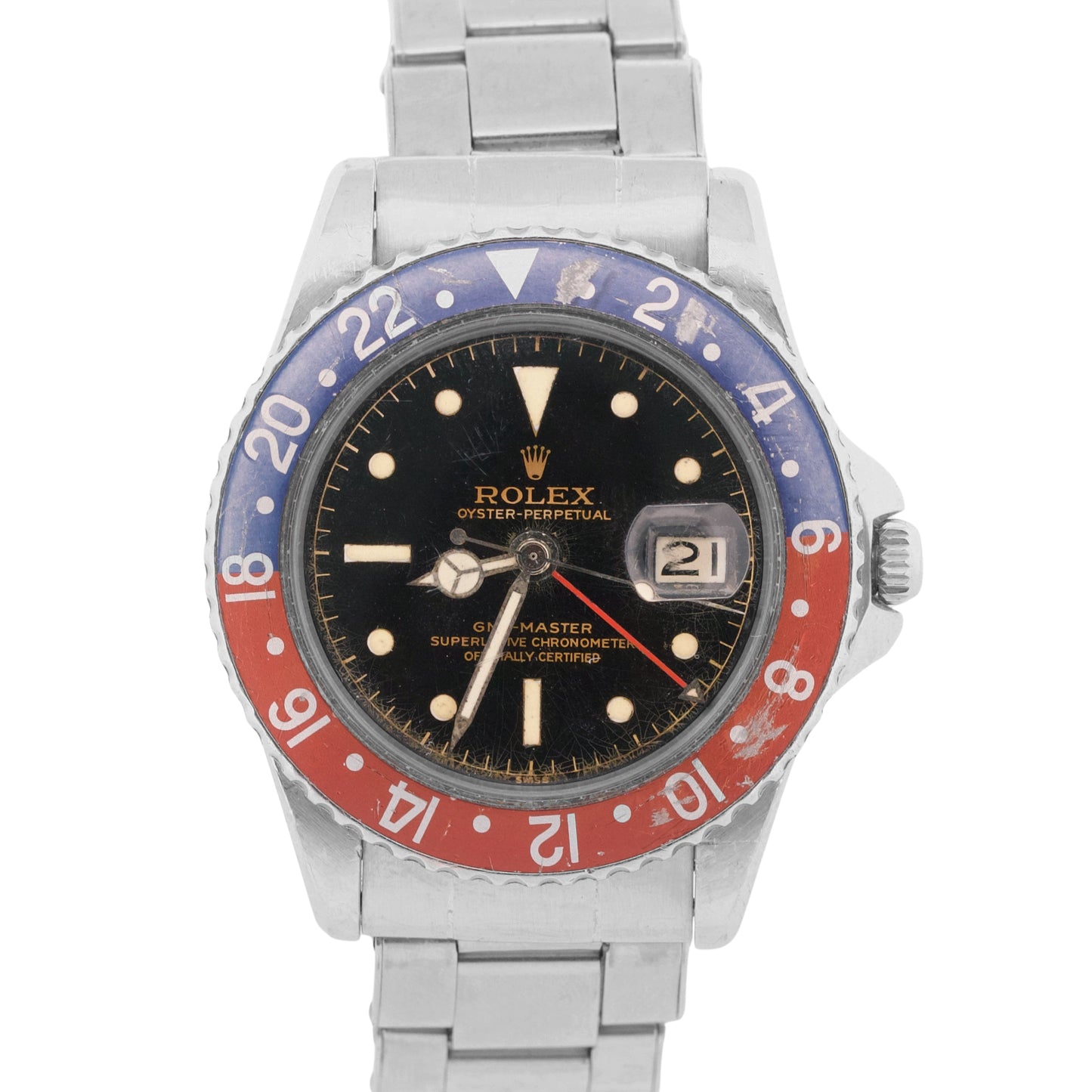 VINTAGE Rolex GMT-Master PEPSI GILT Chapter Ring PCG 50**** SWISS ONLY 40mm 1675