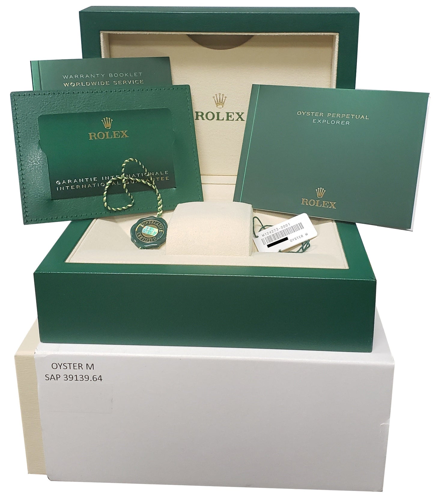2021 NEW CARD Rolex Explorer I Black Two-Tone Gold Steel 36mm 124273 Watch B+P