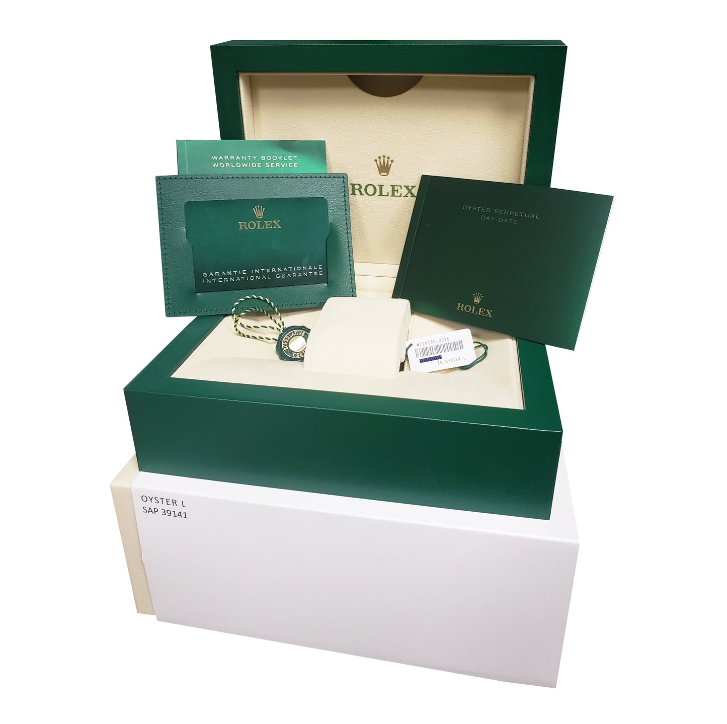 BRAND NEW 2023 Rolex Day-Date 40 Olive Green President 18K Rose Gold 228235 B+P