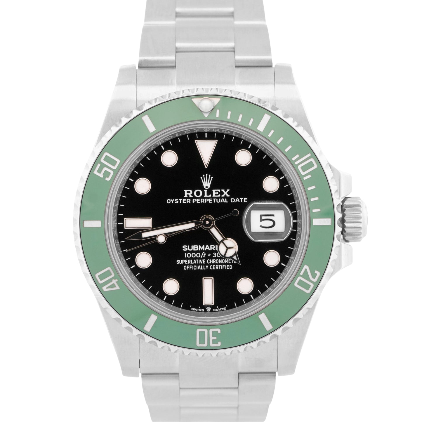 MINT 2024 PAPERS Rolex Submariner Date 41 KERMIT Green Steel 41mm 126610 LV BOX