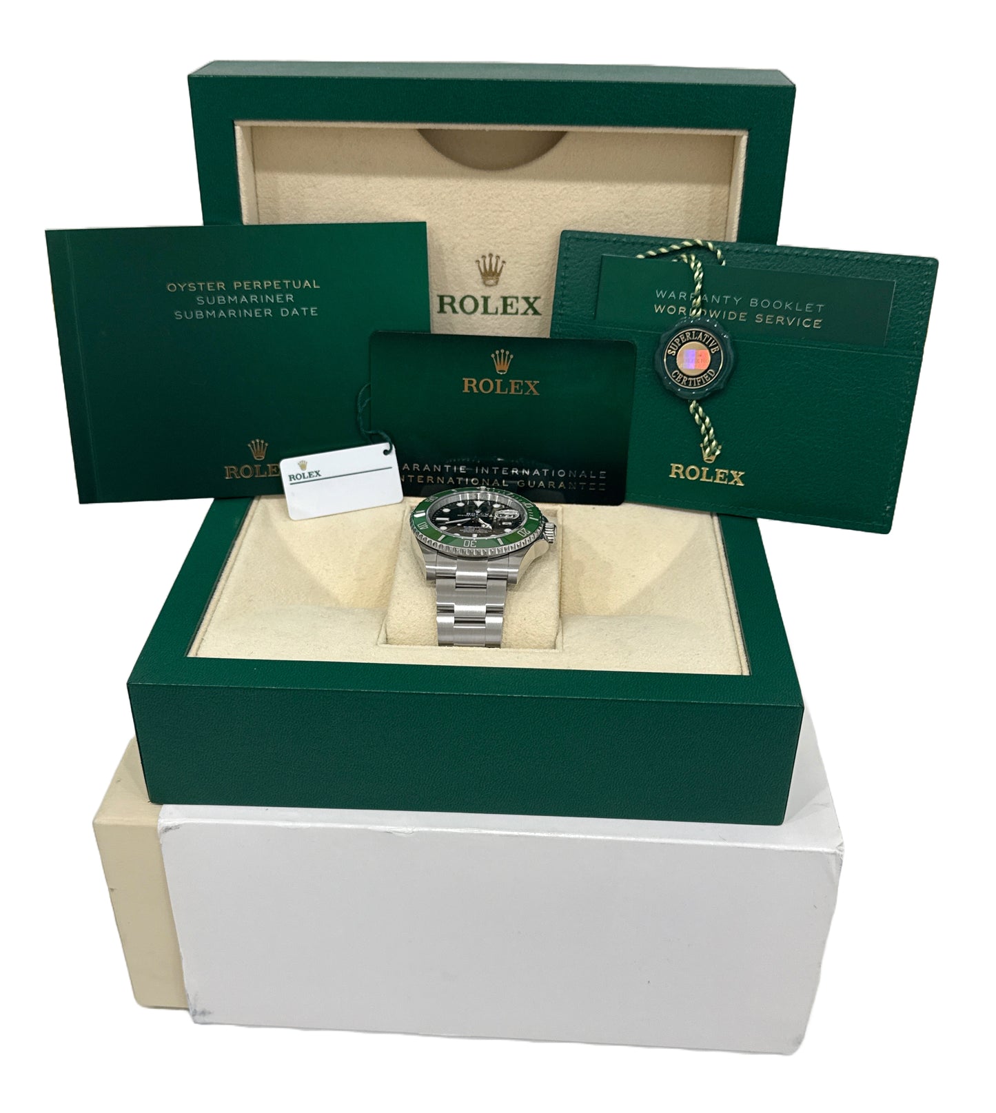 MINT 2024 PAPERS Rolex Submariner Date 41 KERMIT Green Steel 41mm 126610 LV BOX